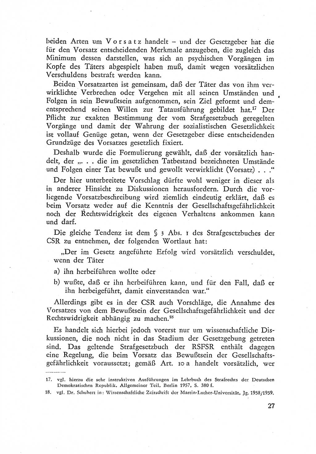 Beiträge zum Strafrecht [Deutsche Demokratische Republik (DDR)] 1959, Seite 27 (Beitr. Strafr. DDR 1959, S. 27)