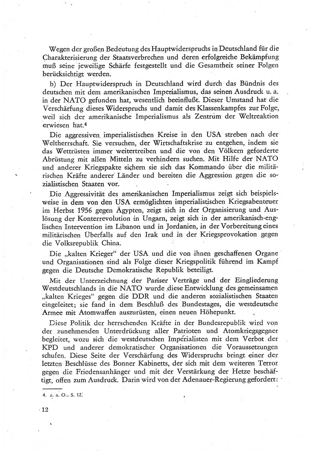 Beiträge zum Strafrecht [Deutsche Demokratische Republik (DDR)], Staatsverbrechen 1959, Seite 12 (Beitr. Strafr. DDR St.-Verbr. 1959, S. 12)