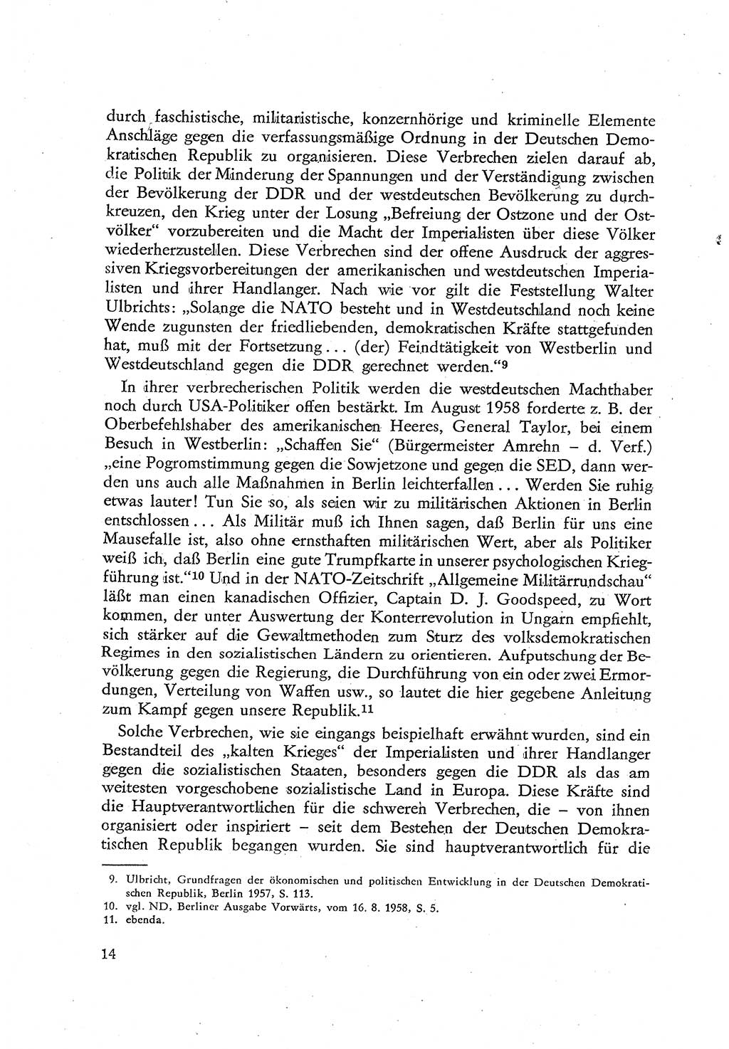 Beiträge zum Strafrecht [Deutsche Demokratische Republik (DDR)], Staatsverbrechen 1959, Seite 14 (Beitr. Strafr. DDR St.-Verbr. 1959, S. 14)