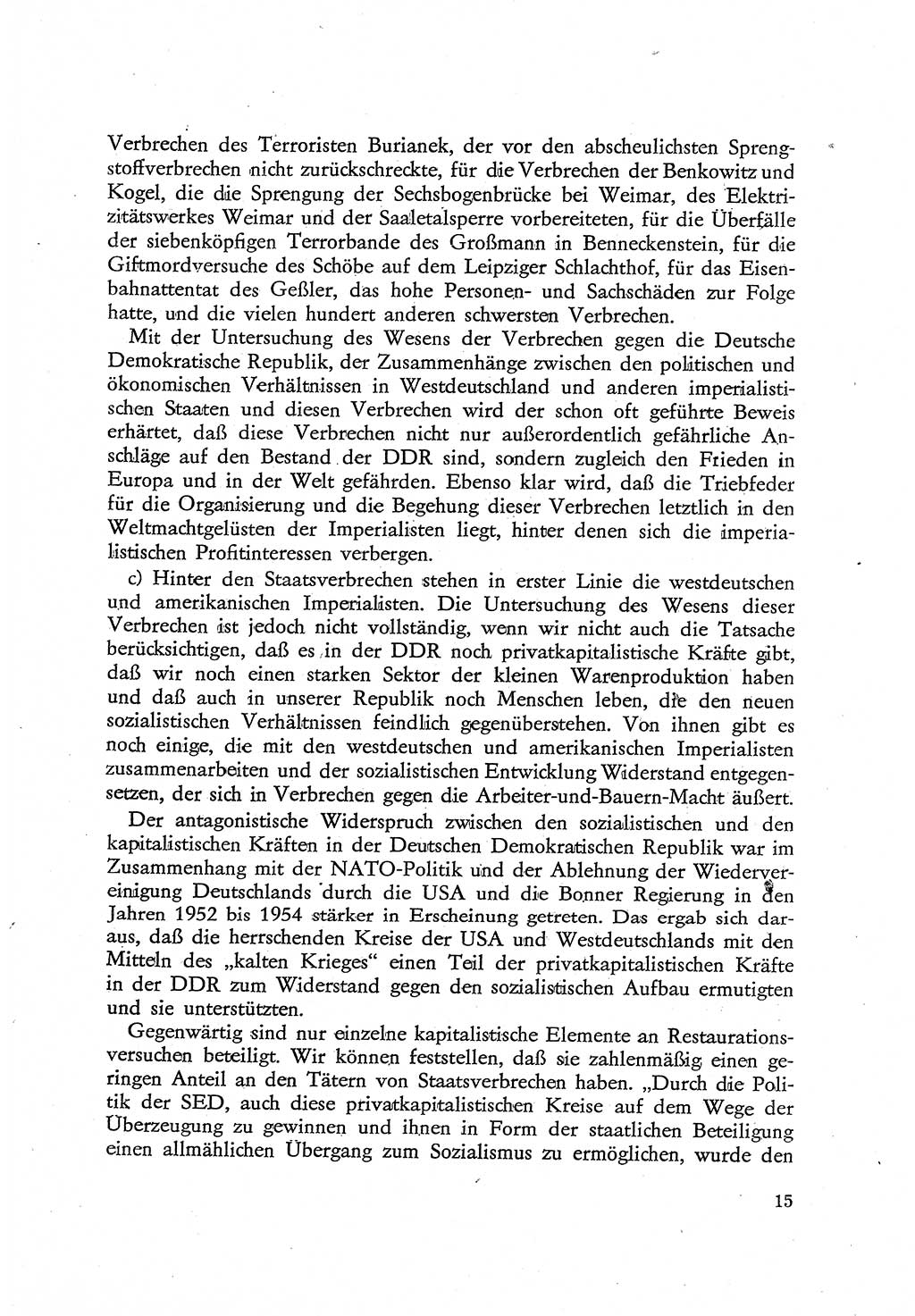 Beiträge zum Strafrecht [Deutsche Demokratische Republik (DDR)], Staatsverbrechen 1959, Seite 15 (Beitr. Strafr. DDR St.-Verbr. 1959, S. 15)