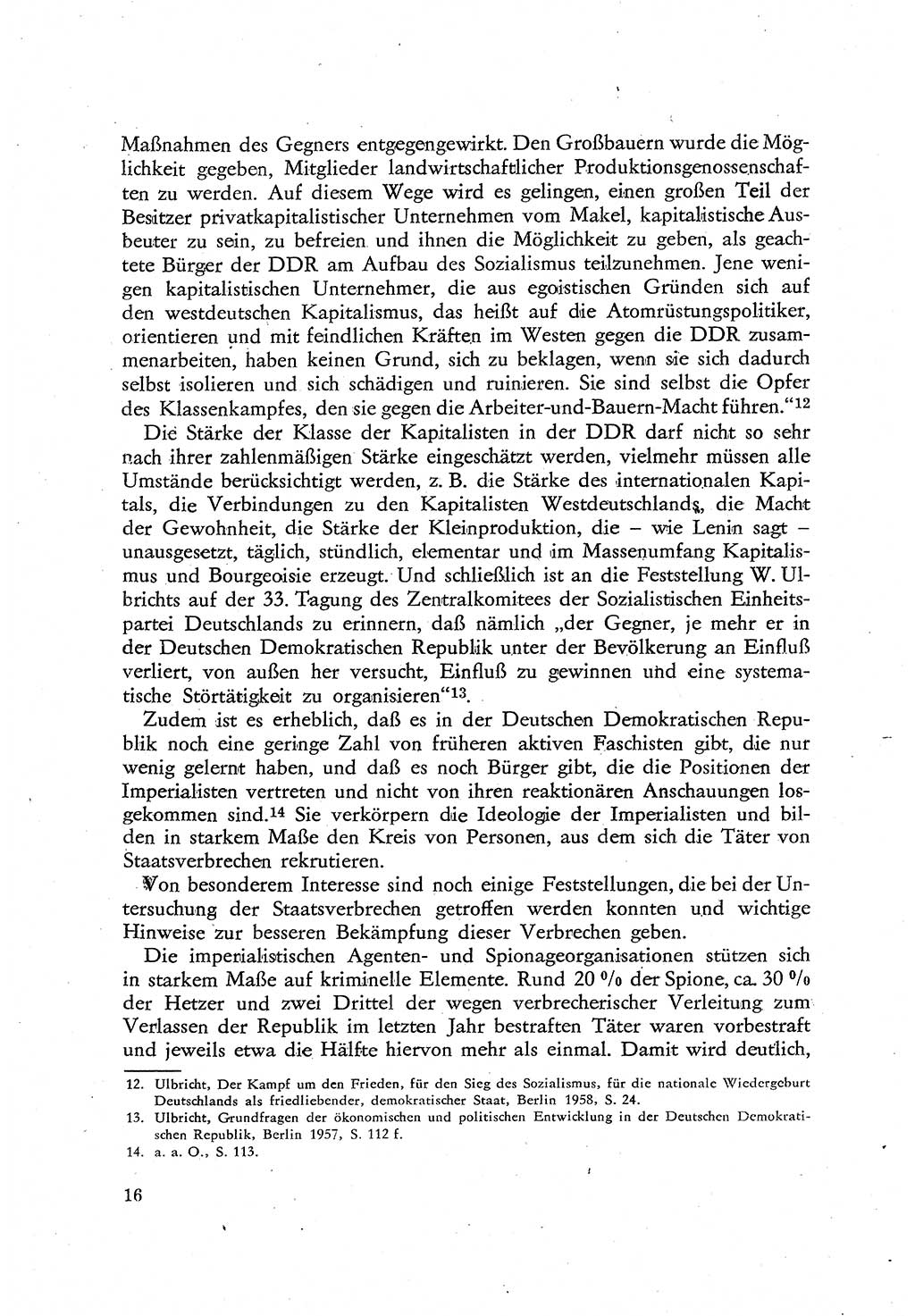 Beiträge zum Strafrecht [Deutsche Demokratische Republik (DDR)], Staatsverbrechen 1959, Seite 16 (Beitr. Strafr. DDR St.-Verbr. 1959, S. 16)