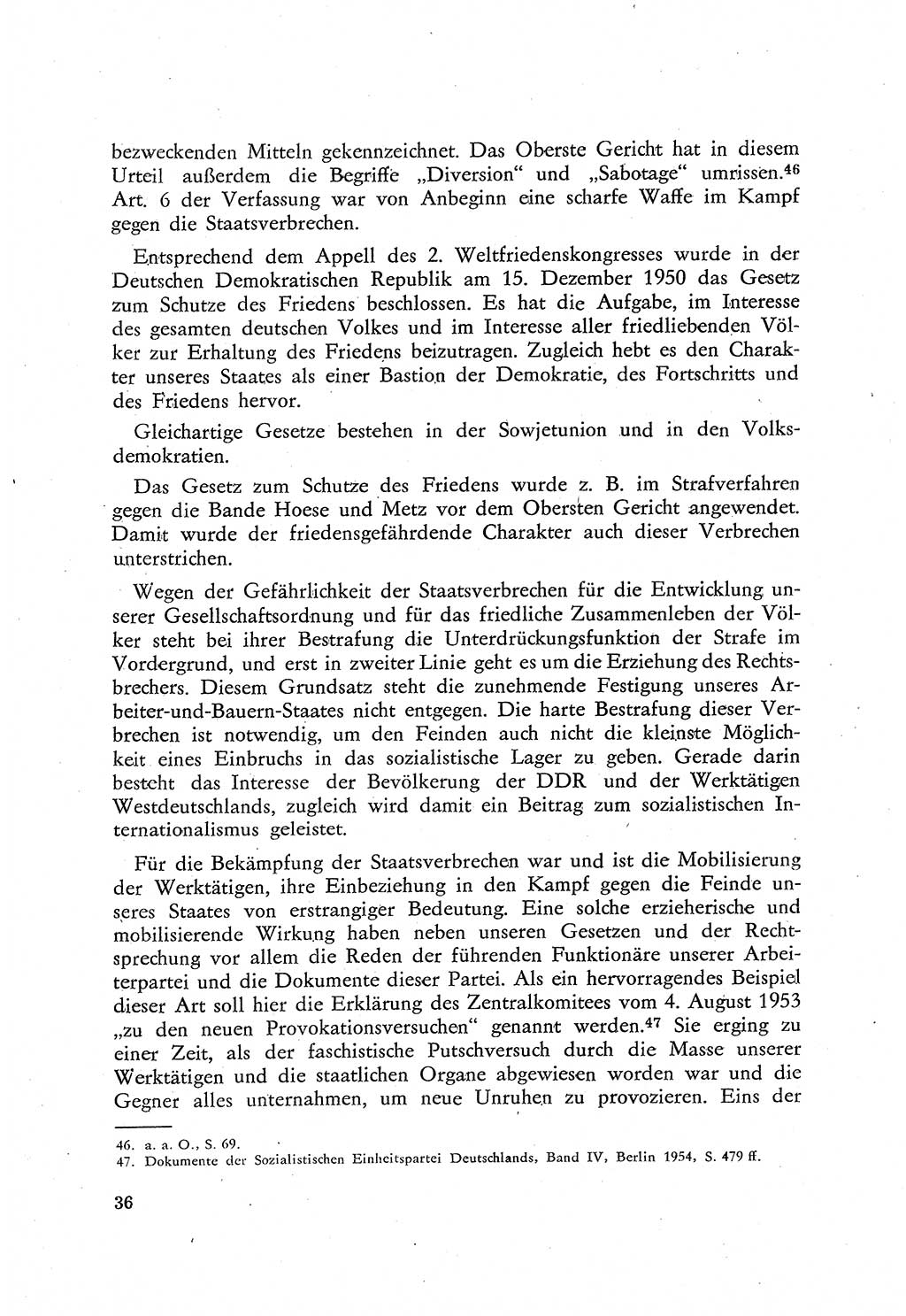 Beiträge zum Strafrecht [Deutsche Demokratische Republik (DDR)], Staatsverbrechen 1959, Seite 36 (Beitr. Strafr. DDR St.-Verbr. 1959, S. 36)