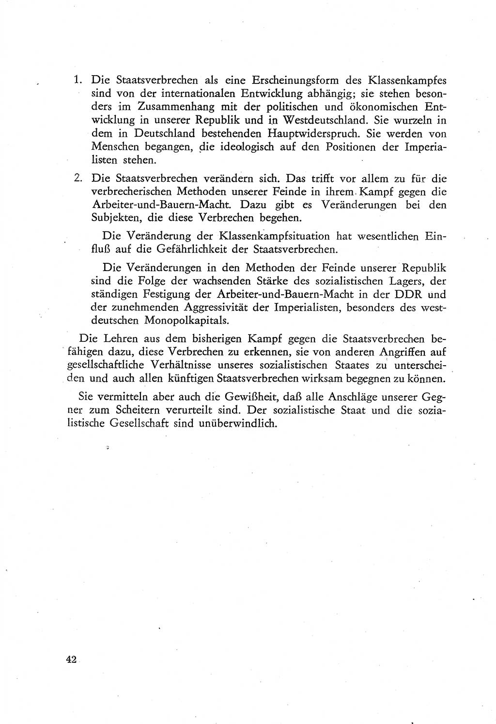 Beiträge zum Strafrecht [Deutsche Demokratische Republik (DDR)], Staatsverbrechen 1959, Seite 42 (Beitr. Strafr. DDR St.-Verbr. 1959, S. 42)