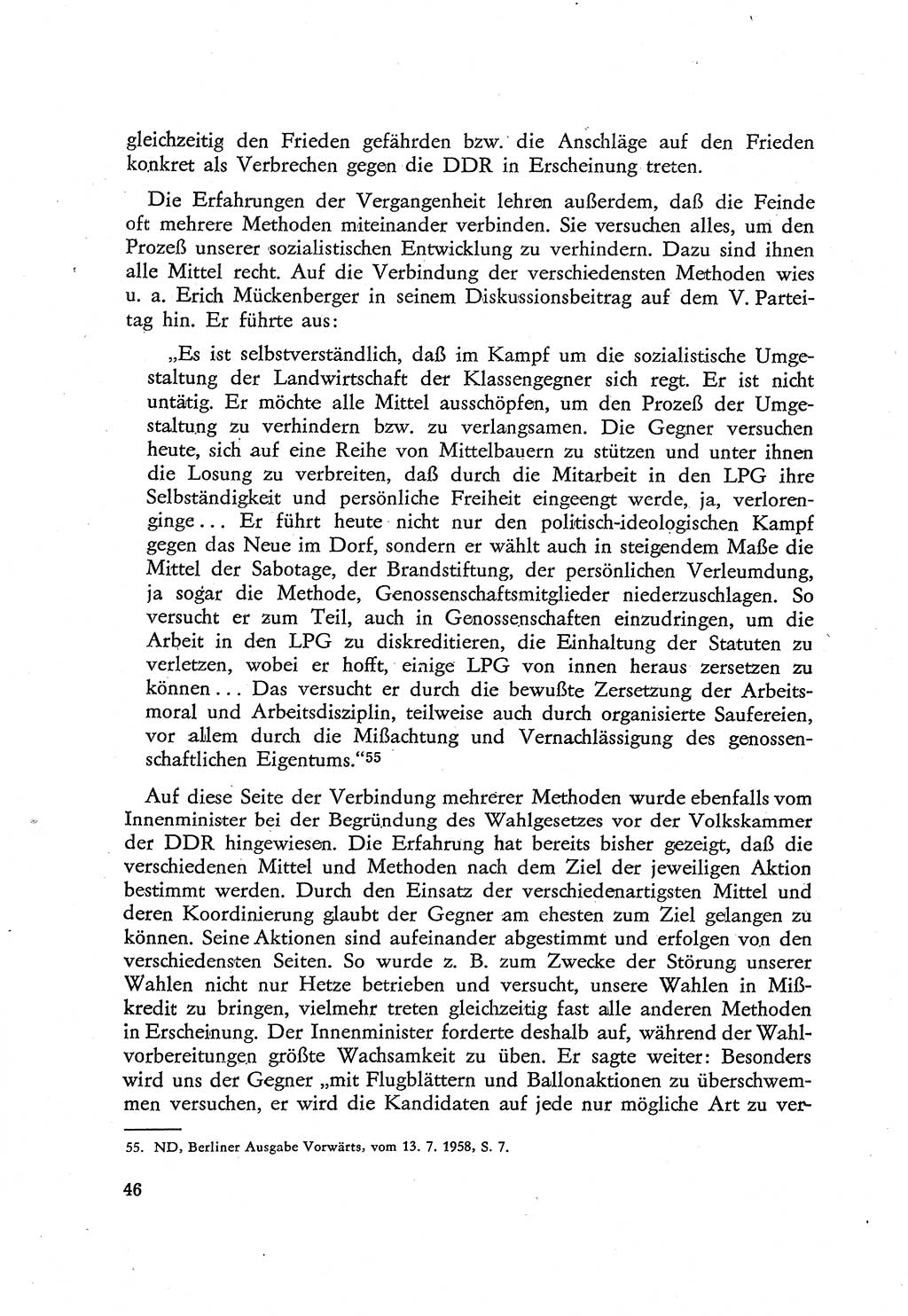 Beiträge zum Strafrecht [Deutsche Demokratische Republik (DDR)], Staatsverbrechen 1959, Seite 46 (Beitr. Strafr. DDR St.-Verbr. 1959, S. 46)