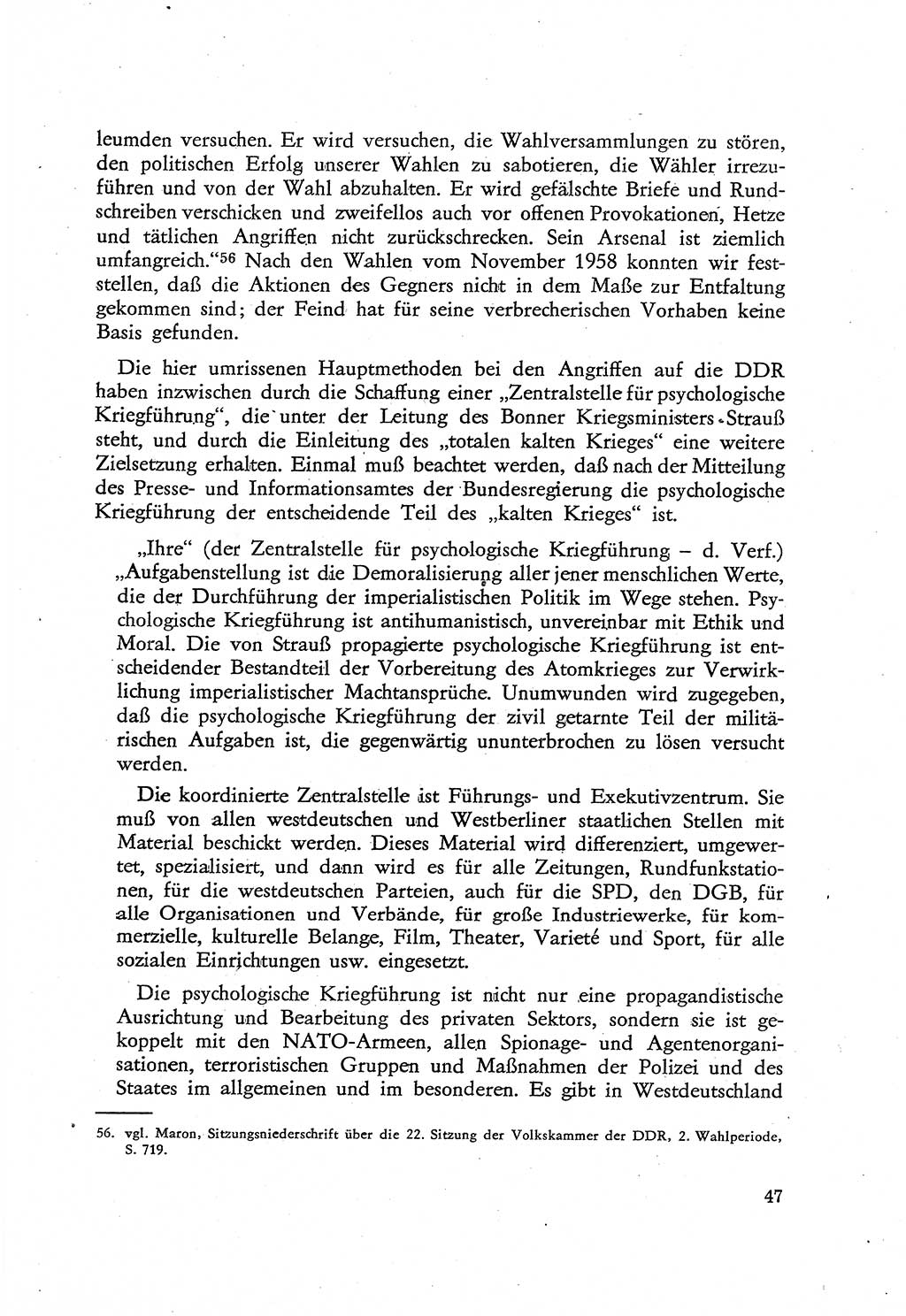 Beiträge zum Strafrecht [Deutsche Demokratische Republik (DDR)], Staatsverbrechen 1959, Seite 47 (Beitr. Strafr. DDR St.-Verbr. 1959, S. 47)