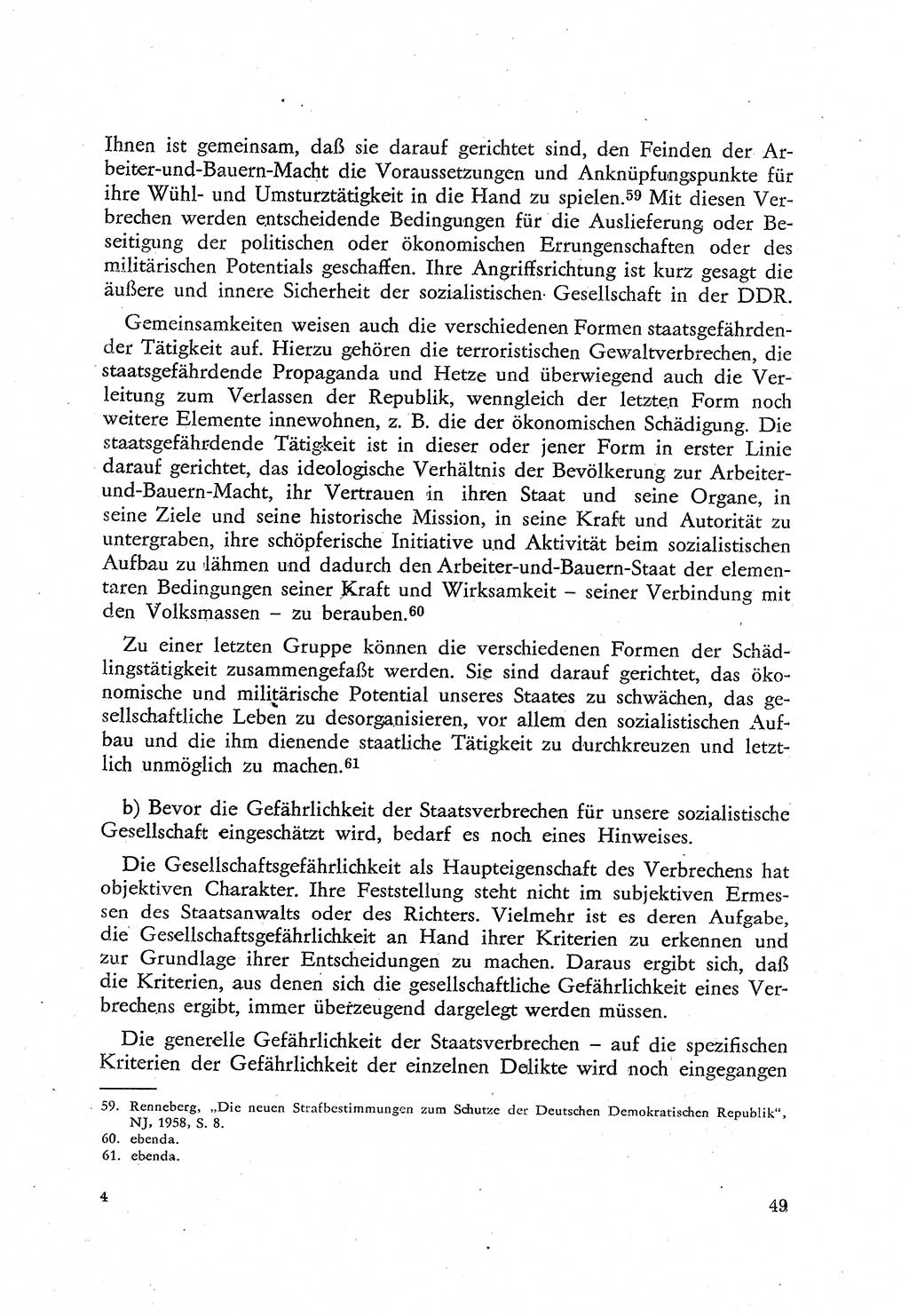 Beiträge zum Strafrecht [Deutsche Demokratische Republik (DDR)], Staatsverbrechen 1959, Seite 49 (Beitr. Strafr. DDR St.-Verbr. 1959, S. 49)