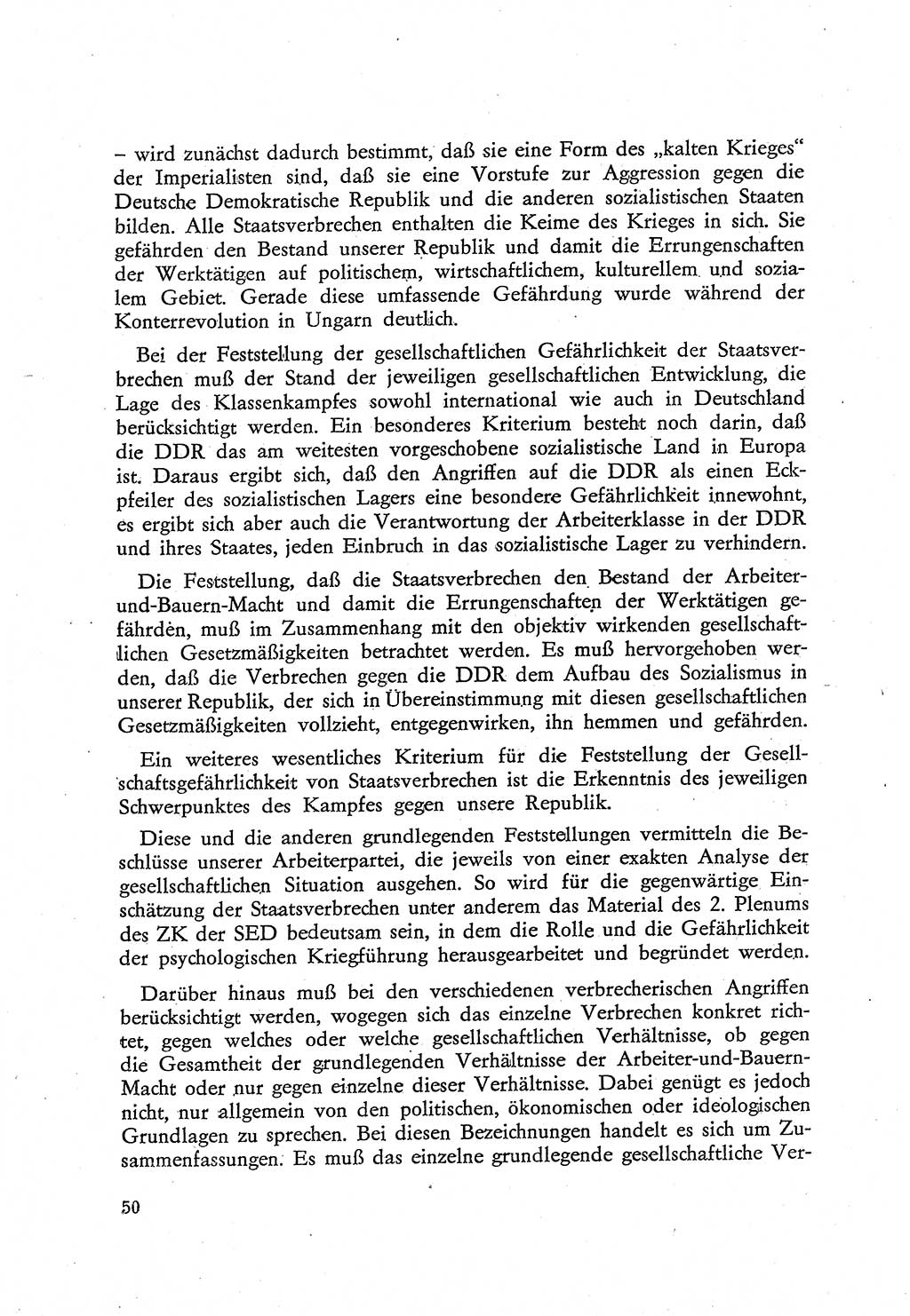Beiträge zum Strafrecht [Deutsche Demokratische Republik (DDR)], Staatsverbrechen 1959, Seite 50 (Beitr. Strafr. DDR St.-Verbr. 1959, S. 50)