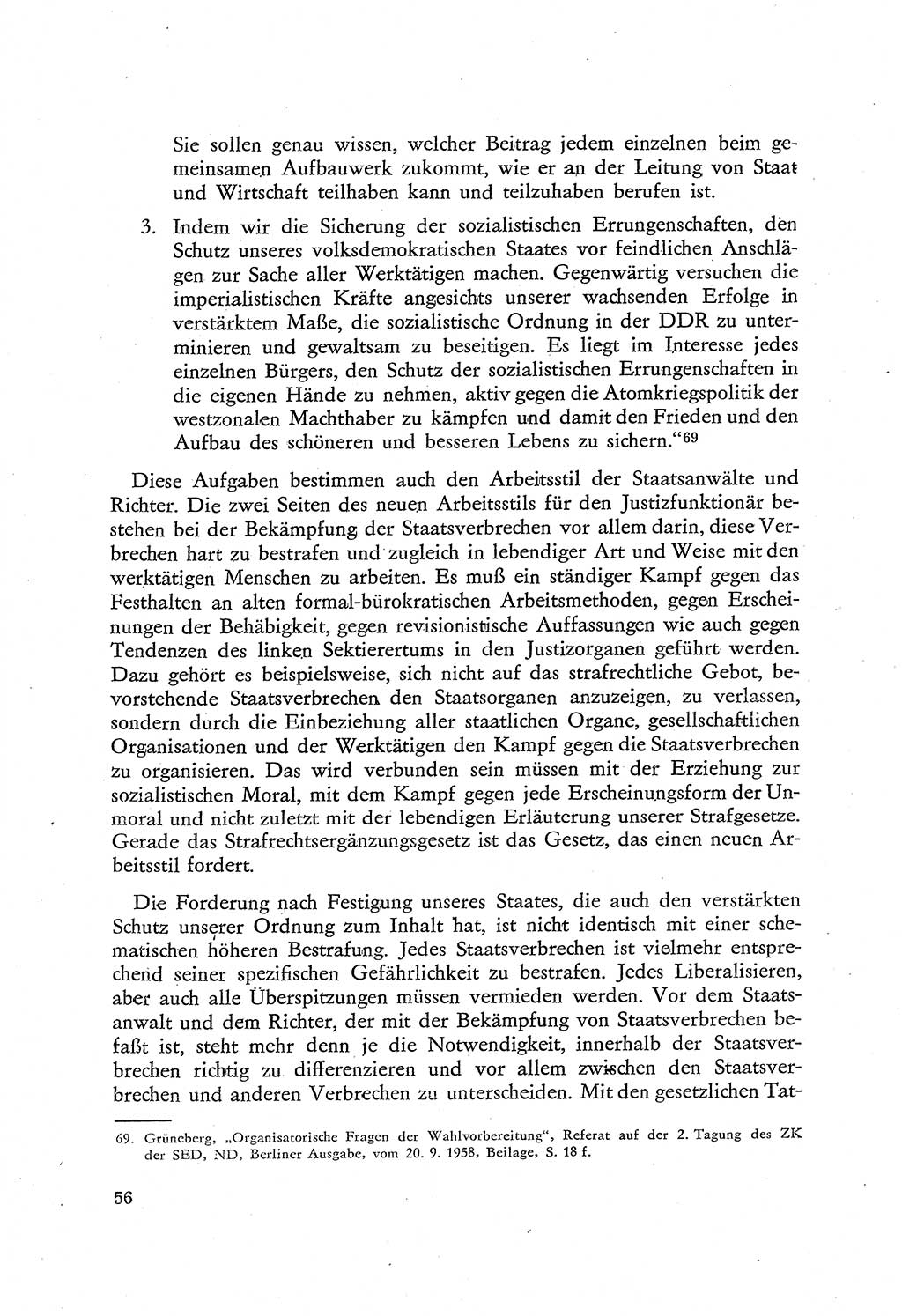 Beiträge zum Strafrecht [Deutsche Demokratische Republik (DDR)], Staatsverbrechen 1959, Seite 56 (Beitr. Strafr. DDR St.-Verbr. 1959, S. 56)