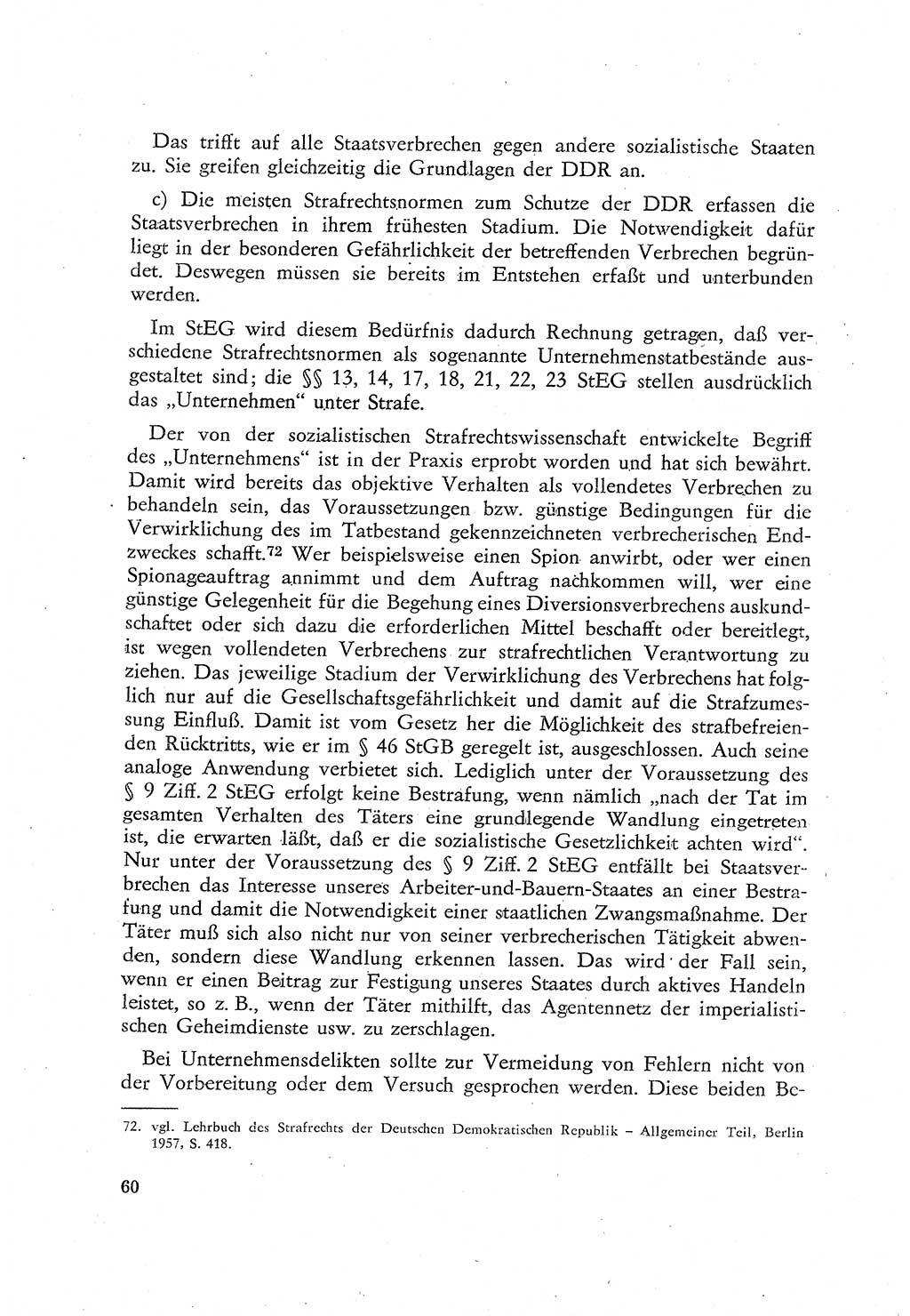 Beiträge zum Strafrecht [Deutsche Demokratische Republik (DDR)], Staatsverbrechen 1959, Seite 60 (Beitr. Strafr. DDR St.-Verbr. 1959, S. 60)