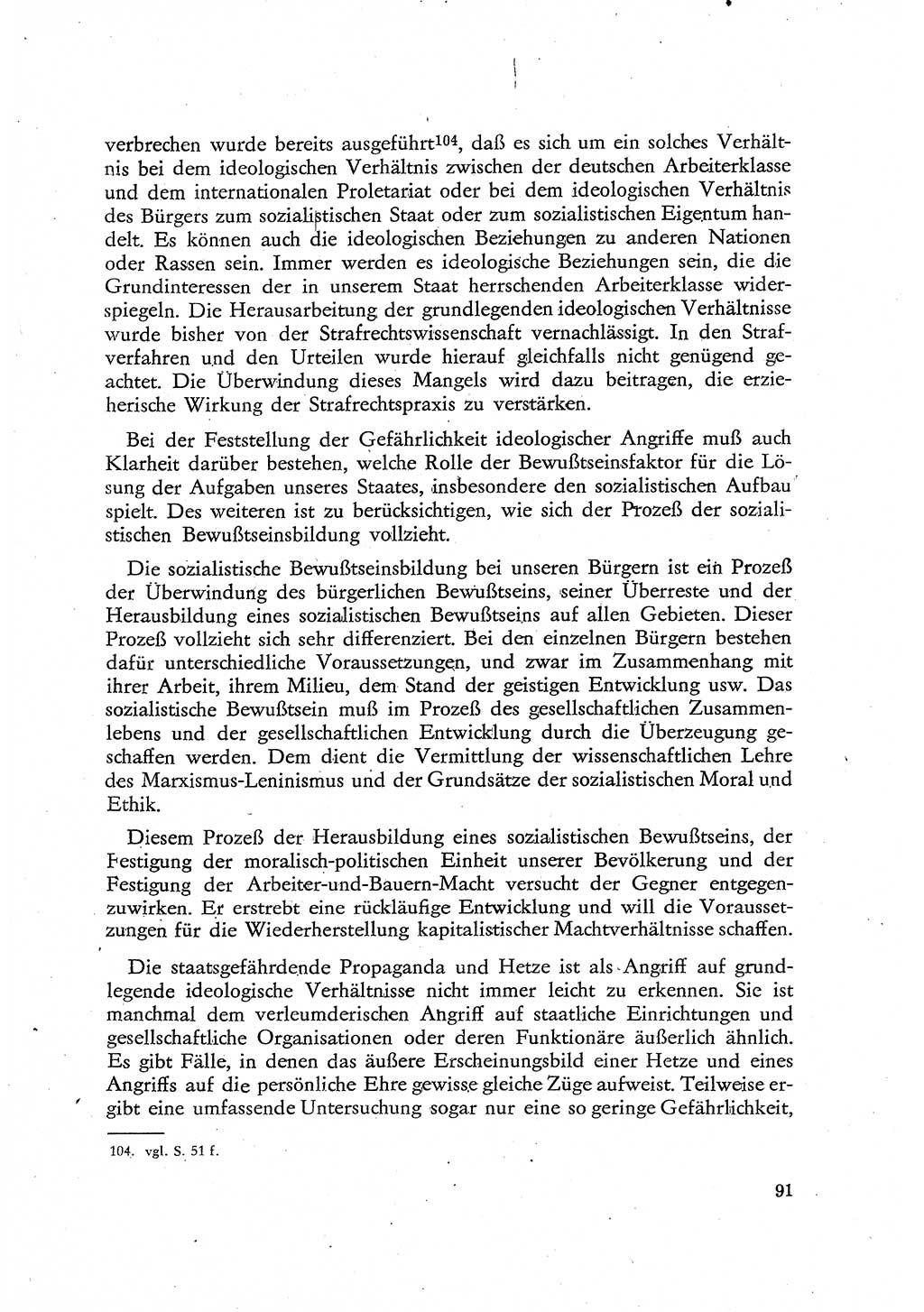 Beiträge zum Strafrecht [Deutsche Demokratische Republik (DDR)], Staatsverbrechen 1959, Seite 91 (Beitr. Strafr. DDR St.-Verbr. 1959, S. 91)