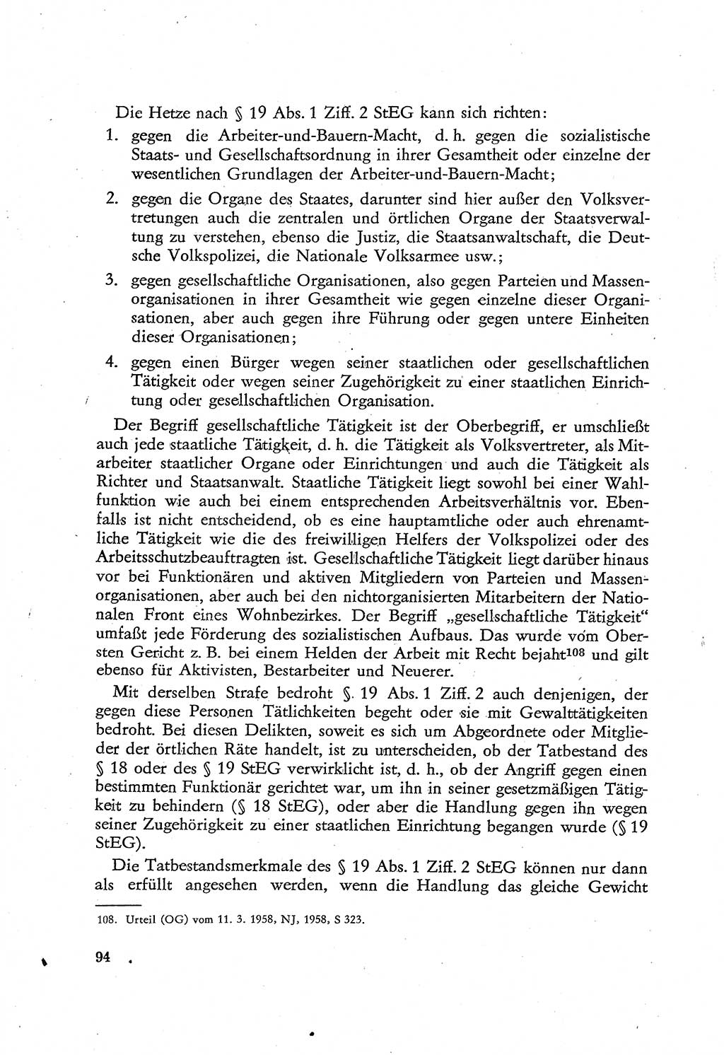 Beiträge zum Strafrecht [Deutsche Demokratische Republik (DDR)], Staatsverbrechen 1959, Seite 94 (Beitr. Strafr. DDR St.-Verbr. 1959, S. 94)