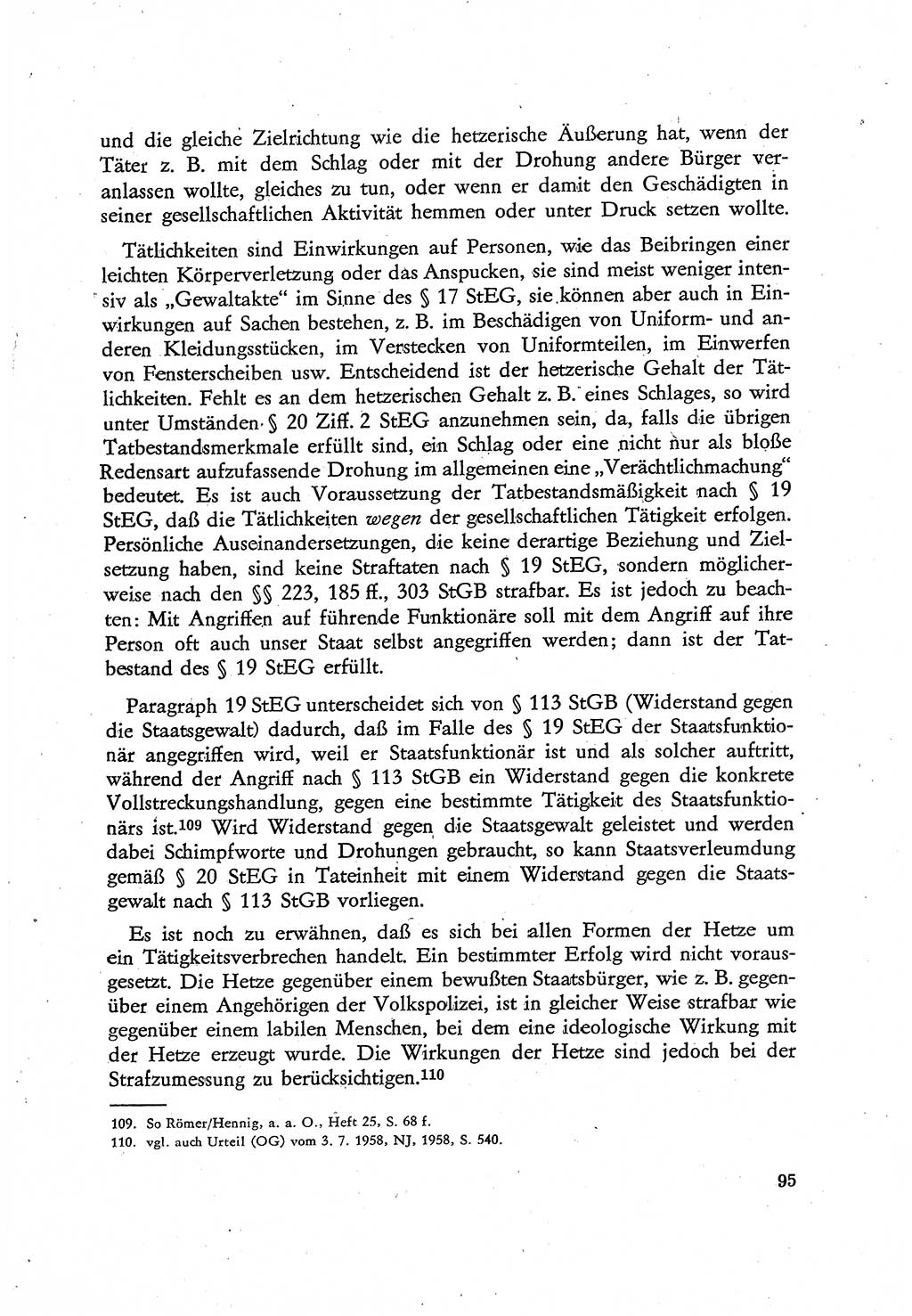 Beiträge zum Strafrecht [Deutsche Demokratische Republik (DDR)], Staatsverbrechen 1959, Seite 95 (Beitr. Strafr. DDR St.-Verbr. 1959, S. 95)