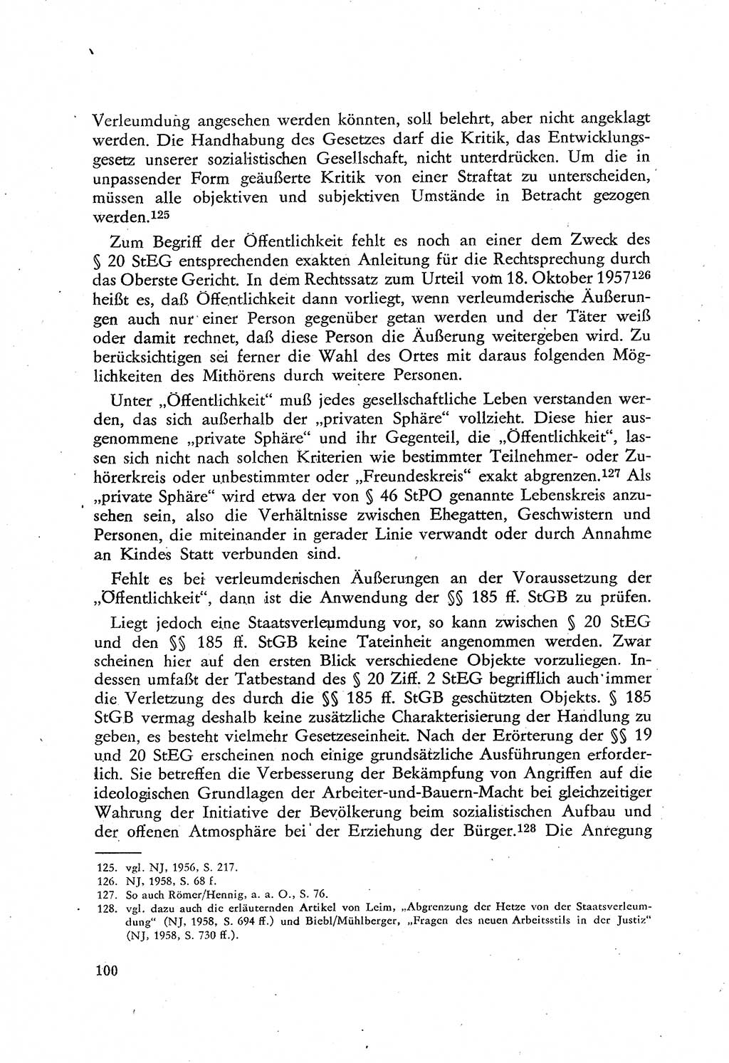 Beiträge zum Strafrecht [Deutsche Demokratische Republik (DDR)], Staatsverbrechen 1959, Seite 100 (Beitr. Strafr. DDR St.-Verbr. 1959, S. 100)