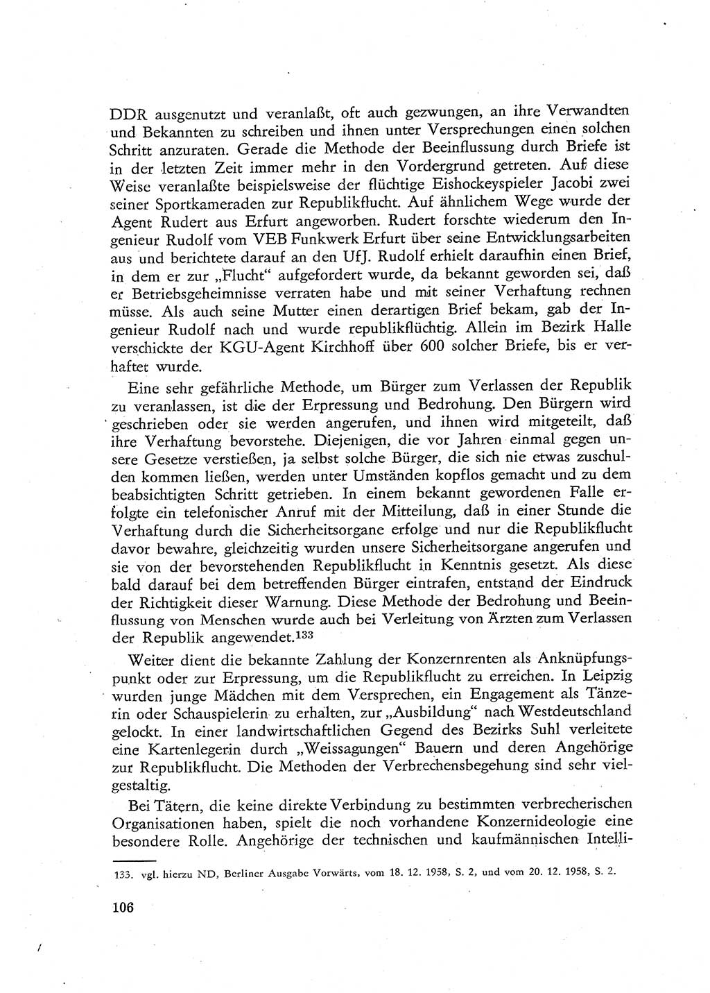 Beiträge zum Strafrecht [Deutsche Demokratische Republik (DDR)], Staatsverbrechen 1959, Seite 106 (Beitr. Strafr. DDR St.-Verbr. 1959, S. 106)