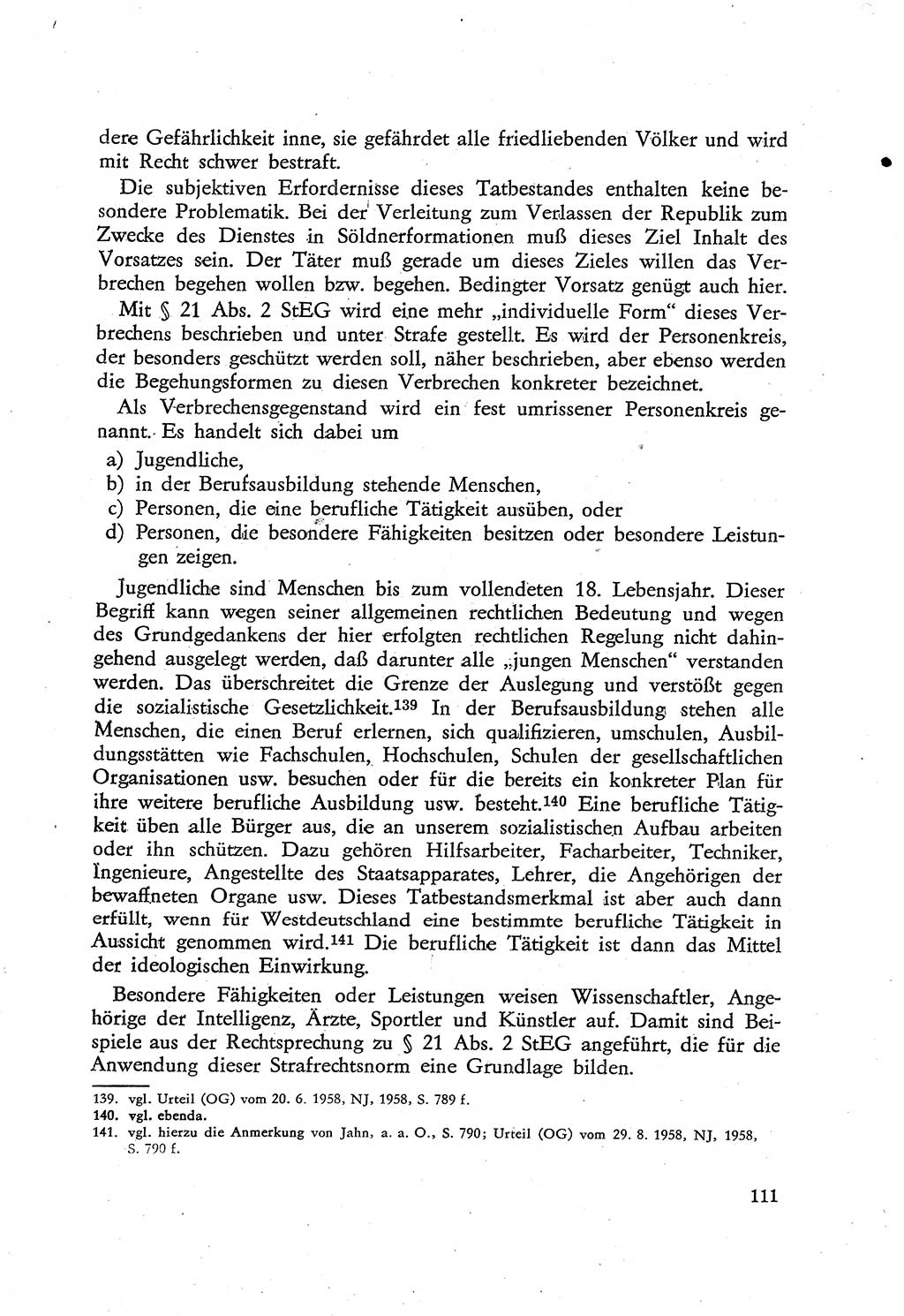 Beiträge zum Strafrecht [Deutsche Demokratische Republik (DDR)], Staatsverbrechen 1959, Seite 111 (Beitr. Strafr. DDR St.-Verbr. 1959, S. 111)