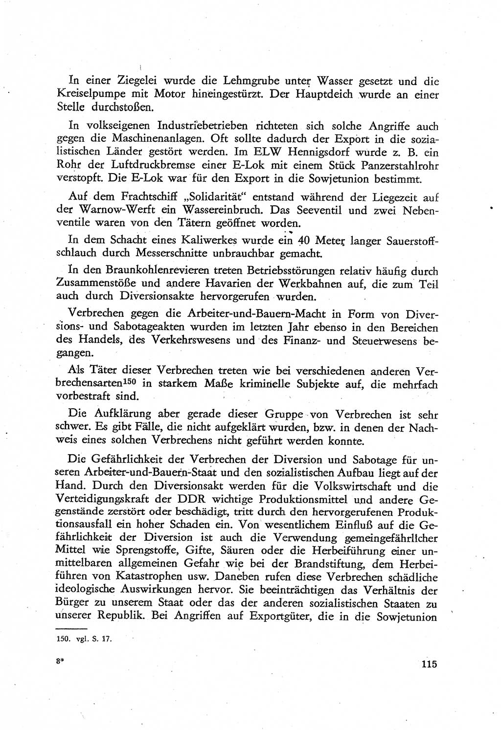 Beiträge zum Strafrecht [Deutsche Demokratische Republik (DDR)], Staatsverbrechen 1959, Seite 115 (Beitr. Strafr. DDR St.-Verbr. 1959, S. 115)