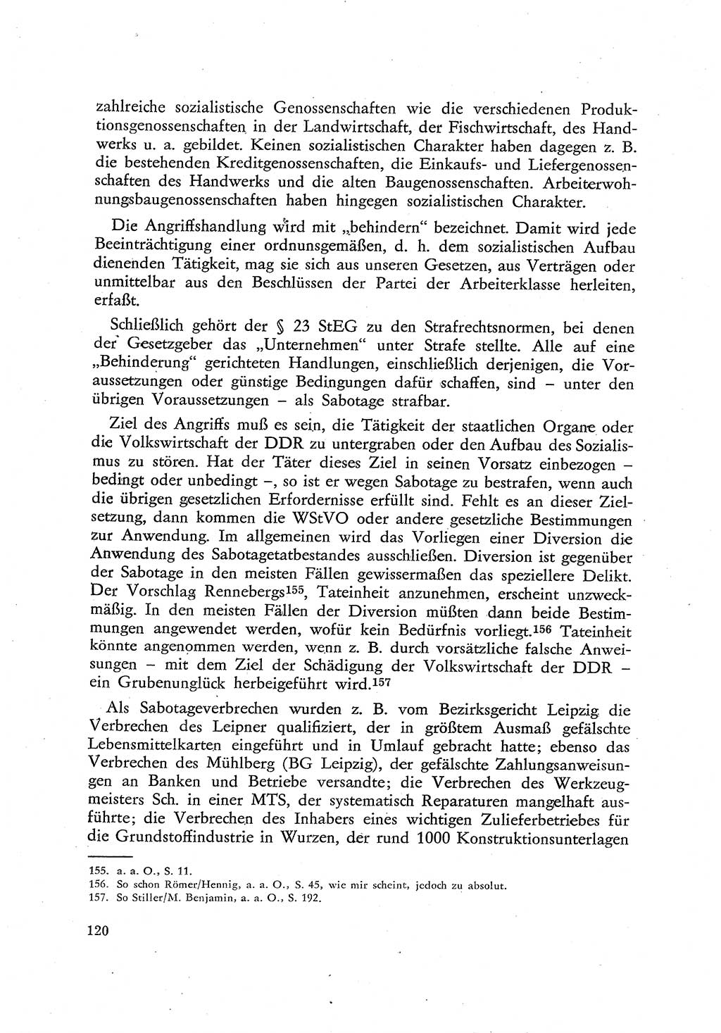 Beiträge zum Strafrecht [Deutsche Demokratische Republik (DDR)], Staatsverbrechen 1959, Seite 120 (Beitr. Strafr. DDR St.-Verbr. 1959, S. 120)
