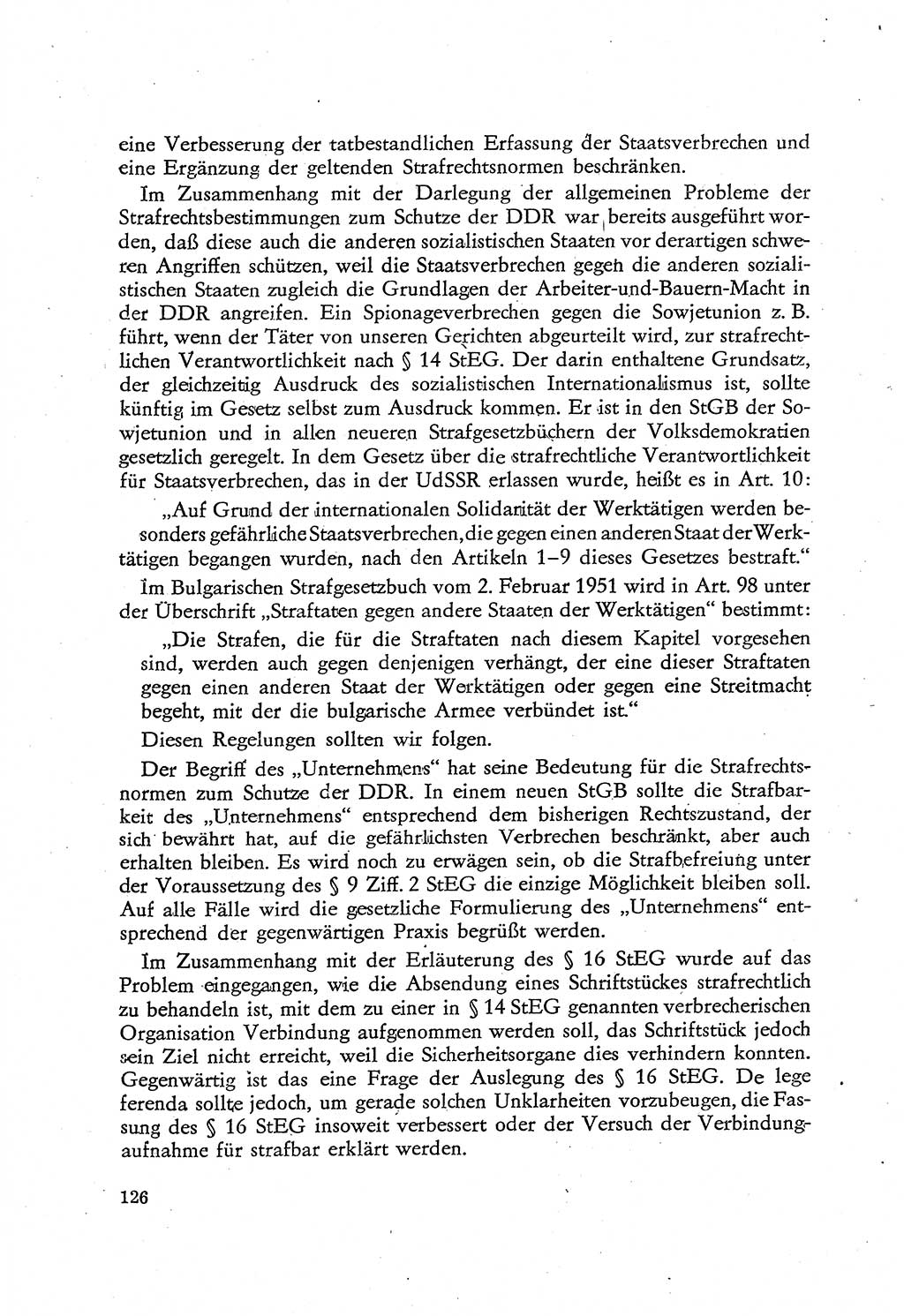 Beiträge zum Strafrecht [Deutsche Demokratische Republik (DDR)], Staatsverbrechen 1959, Seite 126 (Beitr. Strafr. DDR St.-Verbr. 1959, S. 126)