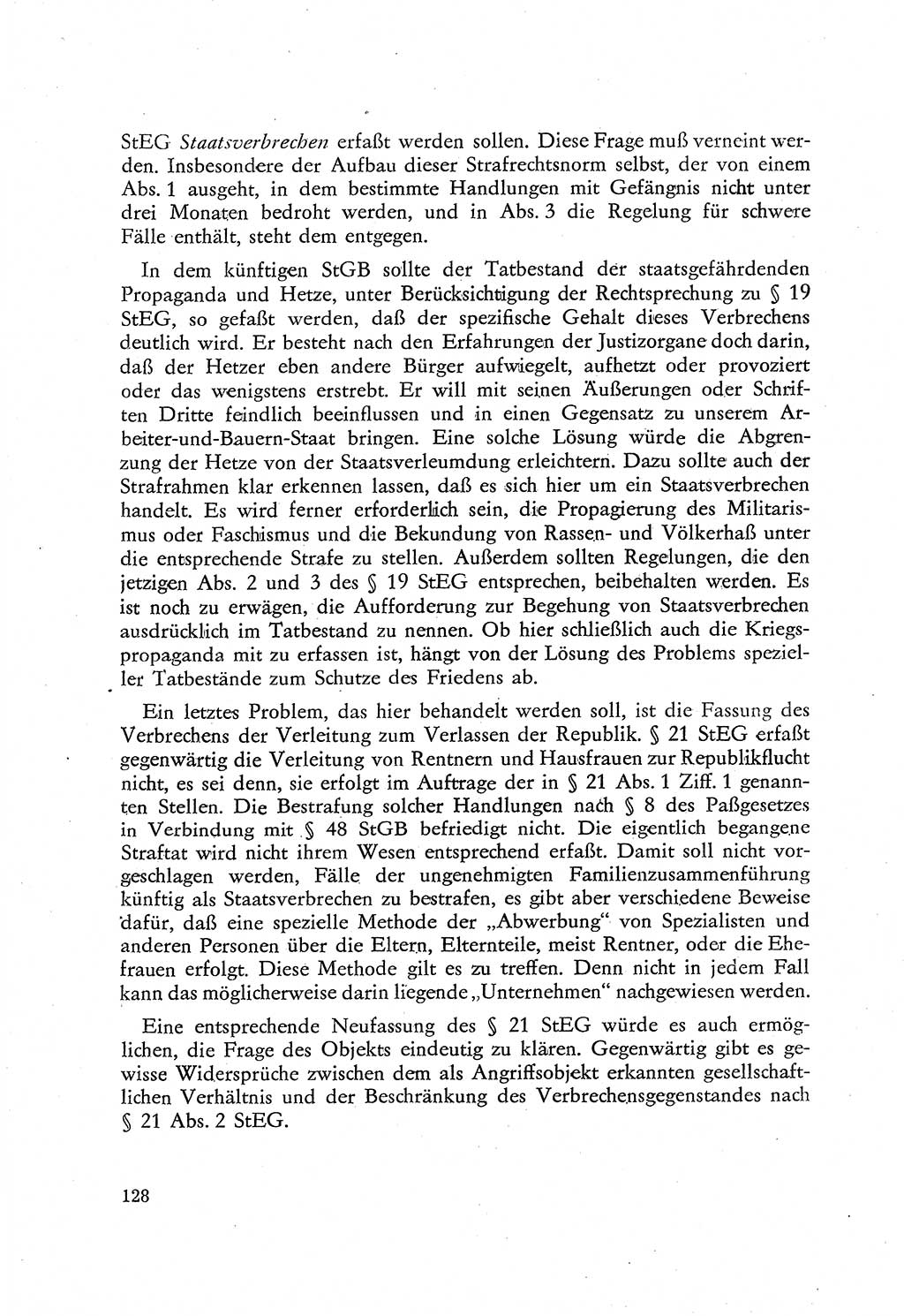 Beiträge zum Strafrecht [Deutsche Demokratische Republik (DDR)], Staatsverbrechen 1959, Seite 128 (Beitr. Strafr. DDR St.-Verbr. 1959, S. 128)