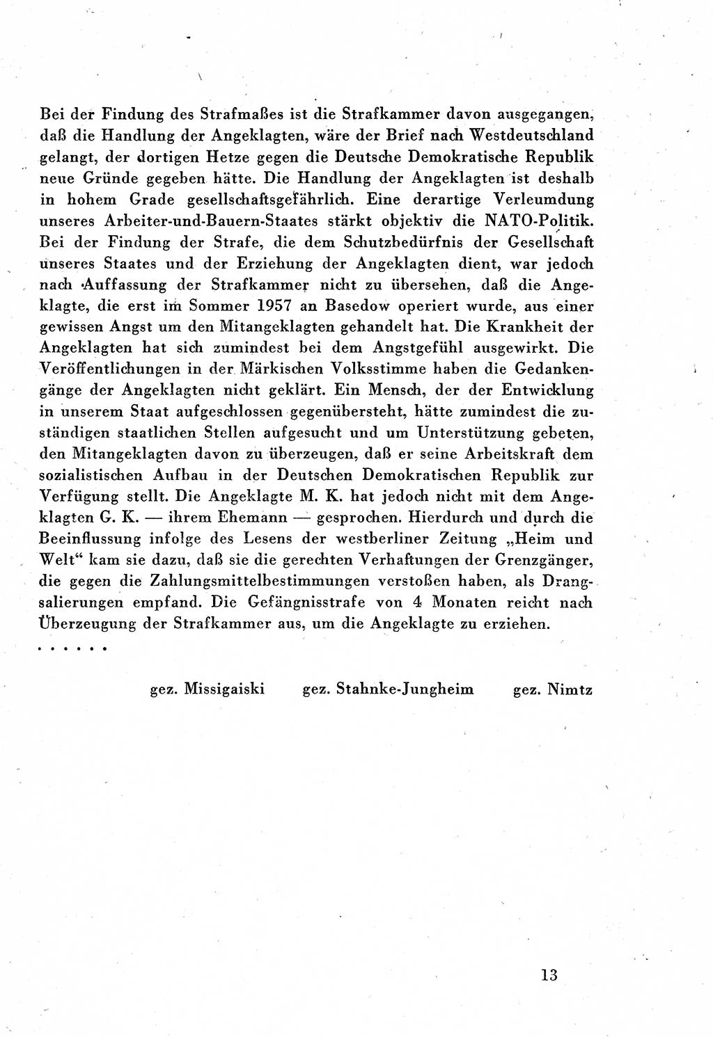 Dokumente des Unrechts, das SED-Regime [Deutsche Demokratische Republik (DDR)] in der Praxis, Bundesministerium für gesamtdeutsche Fragen (BMG) [Bundesrepublik Deutschland (BRD)] 1959, Seite 13 (Dok. UnR. SED-Reg. DDR BMG BRD 1959, S. 13)