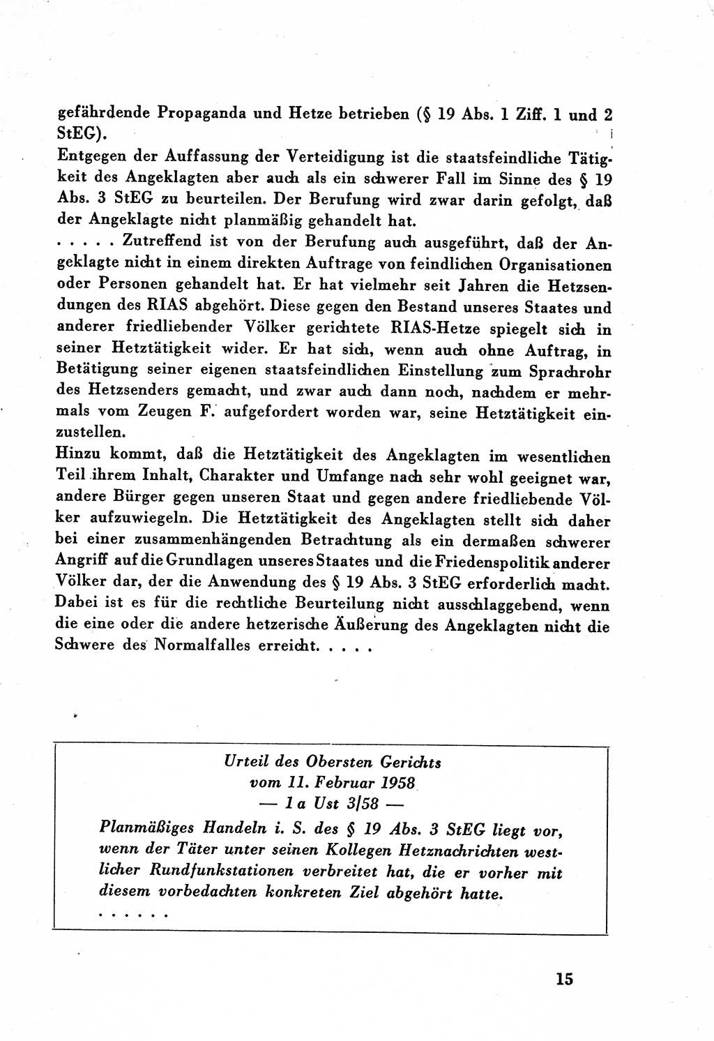 Dokumente des Unrechts, das SED-Regime [Deutsche Demokratische Republik (DDR)] in der Praxis, Bundesministerium für gesamtdeutsche Fragen (BMG) [Bundesrepublik Deutschland (BRD)] 1959, Seite 15 (Dok. UnR. SED-Reg. DDR BMG BRD 1959, S. 15)