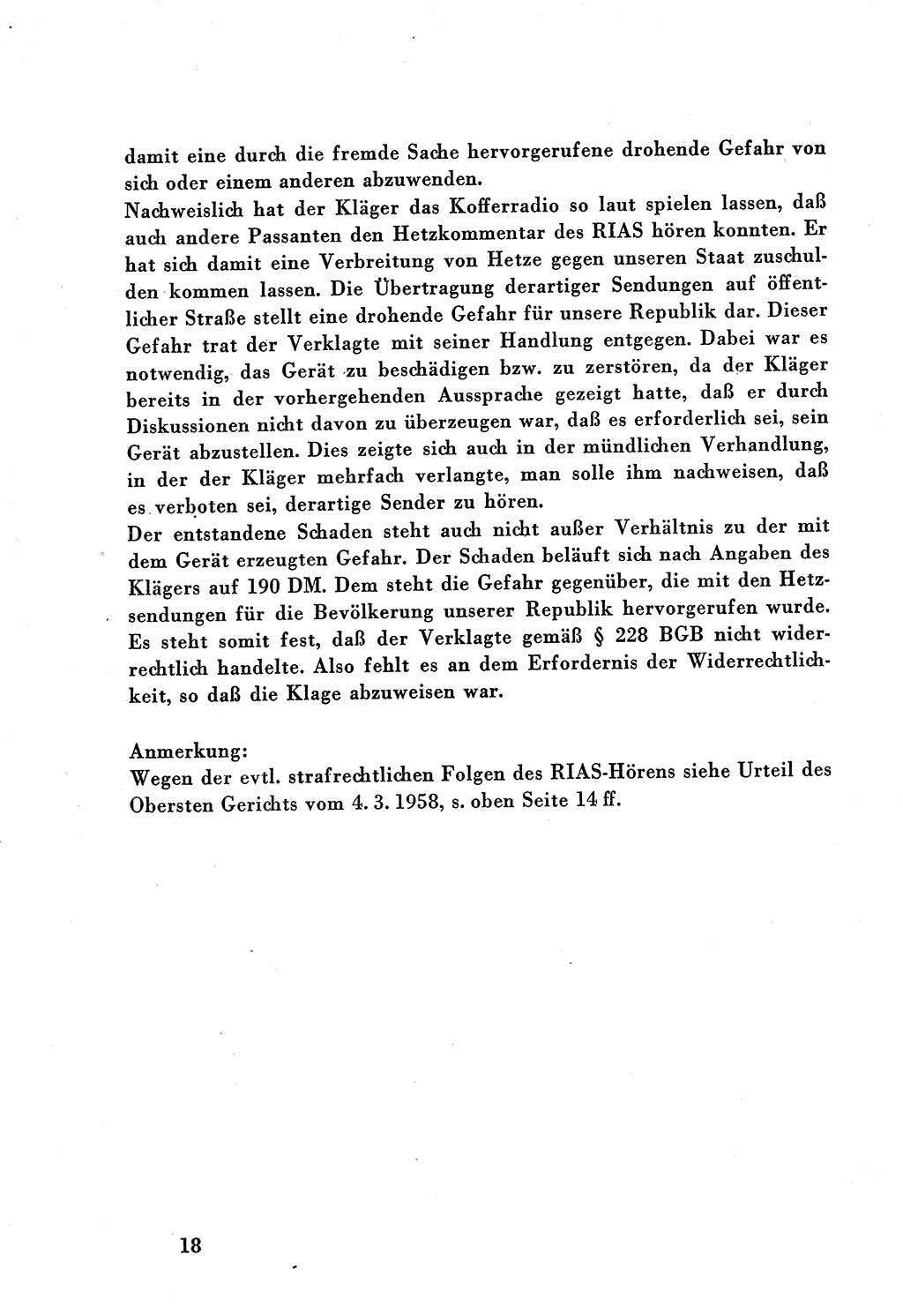 Dokumente des Unrechts, das SED-Regime [Deutsche Demokratische Republik (DDR)] in der Praxis, Bundesministerium für gesamtdeutsche Fragen (BMG) [Bundesrepublik Deutschland (BRD)] 1959, Seite 18 (Dok. UnR. SED-Reg. DDR BMG BRD 1959, S. 18)