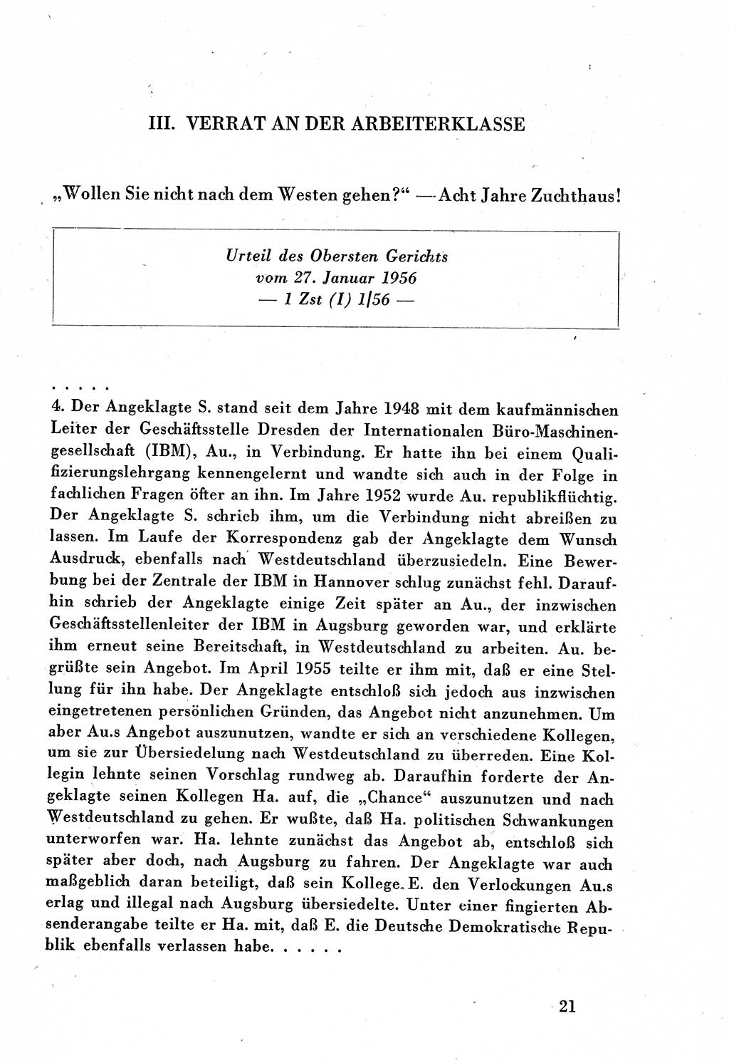 Dokumente des Unrechts, das SED-Regime [Deutsche Demokratische Republik (DDR)] in der Praxis, Bundesministerium für gesamtdeutsche Fragen (BMG) [Bundesrepublik Deutschland (BRD)] 1959, Seite 21 (Dok. UnR. SED-Reg. DDR BMG BRD 1959, S. 21)