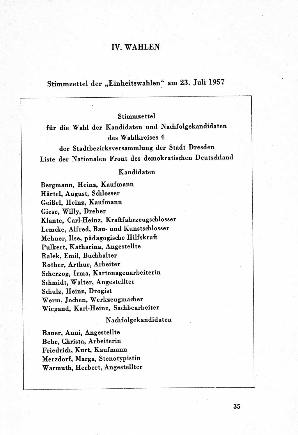 Dokumente des Unrechts, das SED-Regime [Deutsche Demokratische Republik (DDR)] in der Praxis, Bundesministerium für gesamtdeutsche Fragen (BMG) [Bundesrepublik Deutschland (BRD)] 1959, Seite 35 (Dok. UnR. SED-Reg. DDR BMG BRD 1959, S. 35)