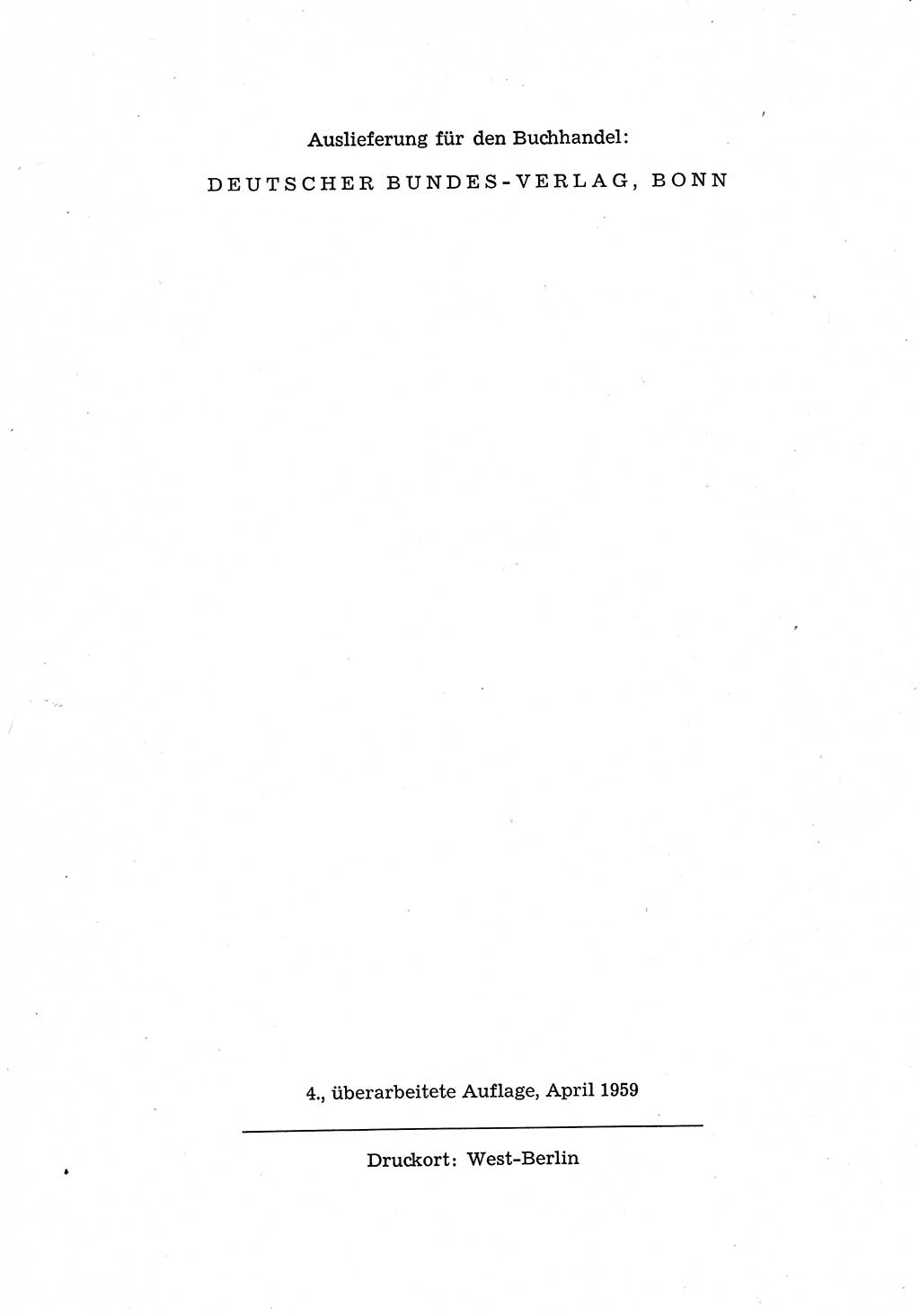 Justiz in der Sowjetischen Besatzungszone (SBZ) Deutschlands [Deutsche Demokratische Republik (DDR)], Bundesministerium für Gesamtdeutsche Fragen (BMG) [Bundesrepublik Deutschland (BRD)] 1959, Seite 2 (Just. SBZ Dtl. DDR BMG BRD 1959, S. 2)