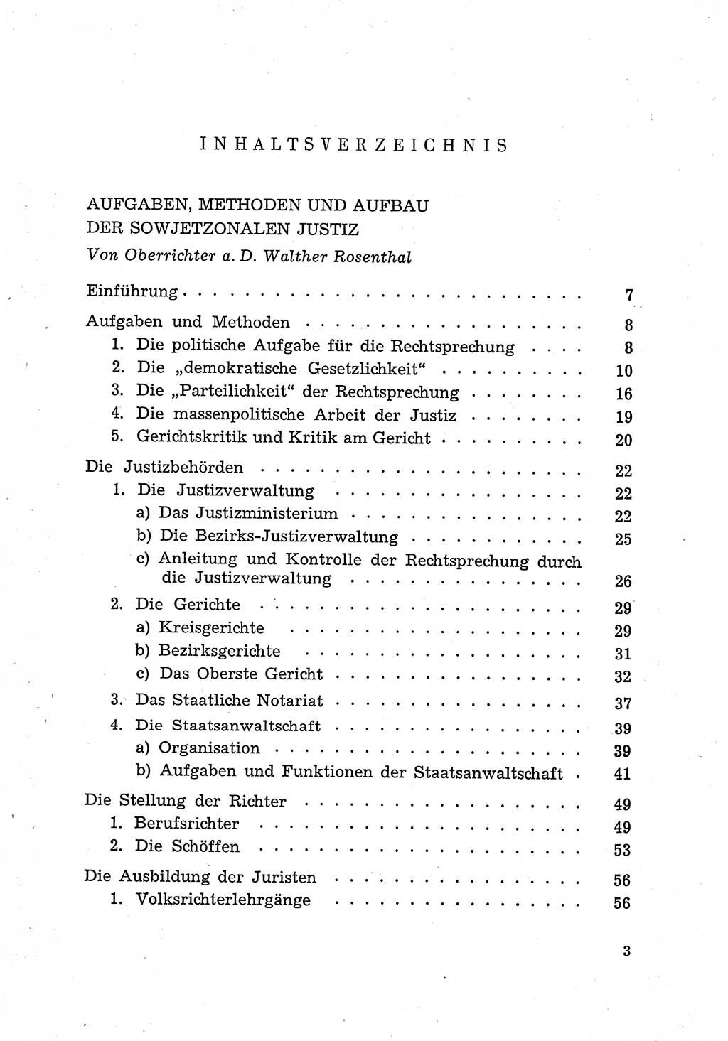 Justiz in der Sowjetischen Besatzungszone (SBZ) Deutschlands [Deutsche Demokratische Republik (DDR)], Bundesministerium für Gesamtdeutsche Fragen (BMG) [Bundesrepublik Deutschland (BRD)] 1959, Seite 3 (Just. SBZ Dtl. DDR BMG BRD 1959, S. 3)