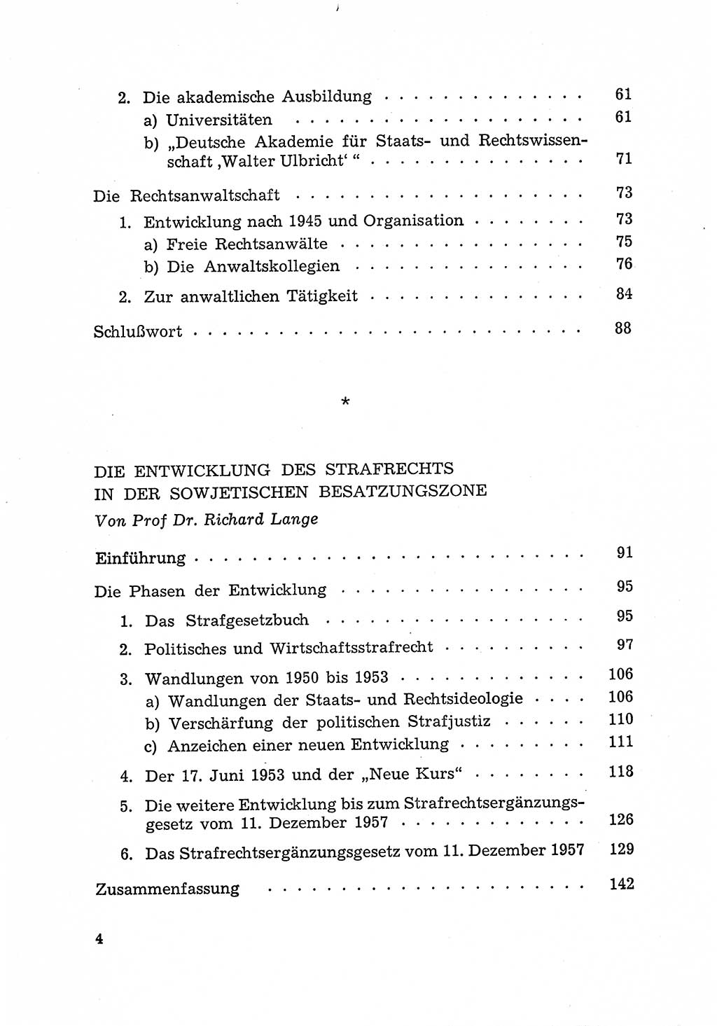 Justiz in der Sowjetischen Besatzungszone (SBZ) Deutschlands [Deutsche Demokratische Republik (DDR)], Bundesministerium für Gesamtdeutsche Fragen (BMG) [Bundesrepublik Deutschland (BRD)] 1959, Seite 4 (Just. SBZ Dtl. DDR BMG BRD 1959, S. 4)