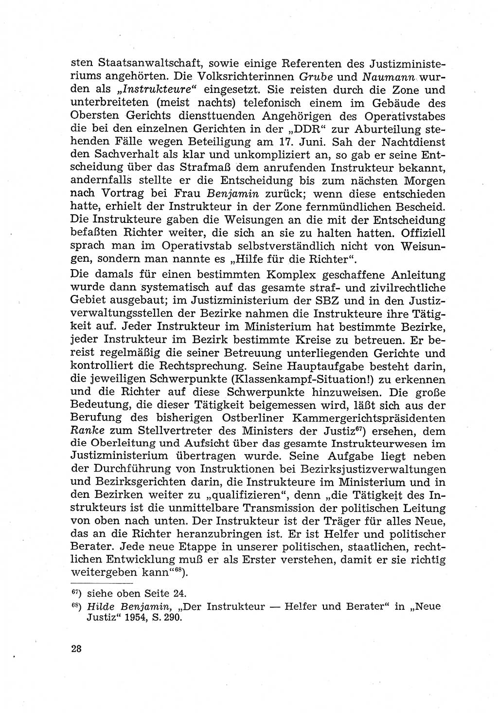 Justiz in der Sowjetischen Besatzungszone (SBZ) Deutschlands [Deutsche Demokratische Republik (DDR)], Bundesministerium für Gesamtdeutsche Fragen (BMG) [Bundesrepublik Deutschland (BRD)] 1959, Seite 28 (Just. SBZ Dtl. DDR BMG BRD 1959, S. 28)
