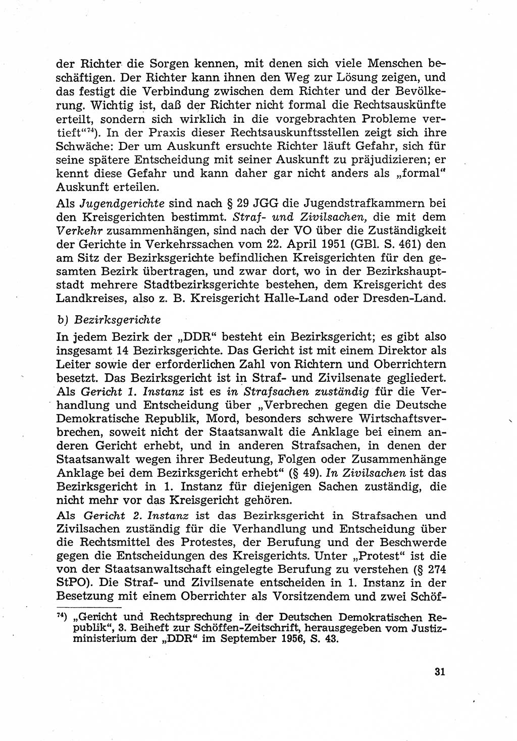 Justiz in der Sowjetischen Besatzungszone (SBZ) Deutschlands [Deutsche Demokratische Republik (DDR)], Bundesministerium für Gesamtdeutsche Fragen (BMG) [Bundesrepublik Deutschland (BRD)] 1959, Seite 31 (Just. SBZ Dtl. DDR BMG BRD 1959, S. 31)