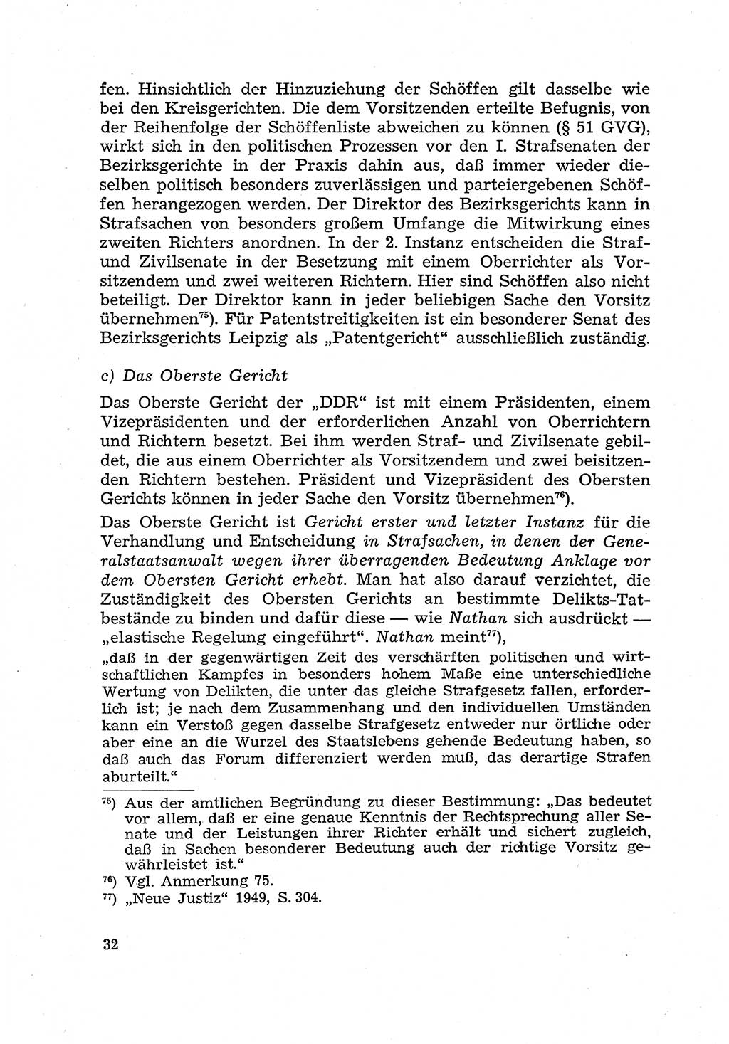 Justiz in der Sowjetischen Besatzungszone (SBZ) Deutschlands [Deutsche Demokratische Republik (DDR)], Bundesministerium für Gesamtdeutsche Fragen (BMG) [Bundesrepublik Deutschland (BRD)] 1959, Seite 32 (Just. SBZ Dtl. DDR BMG BRD 1959, S. 32)