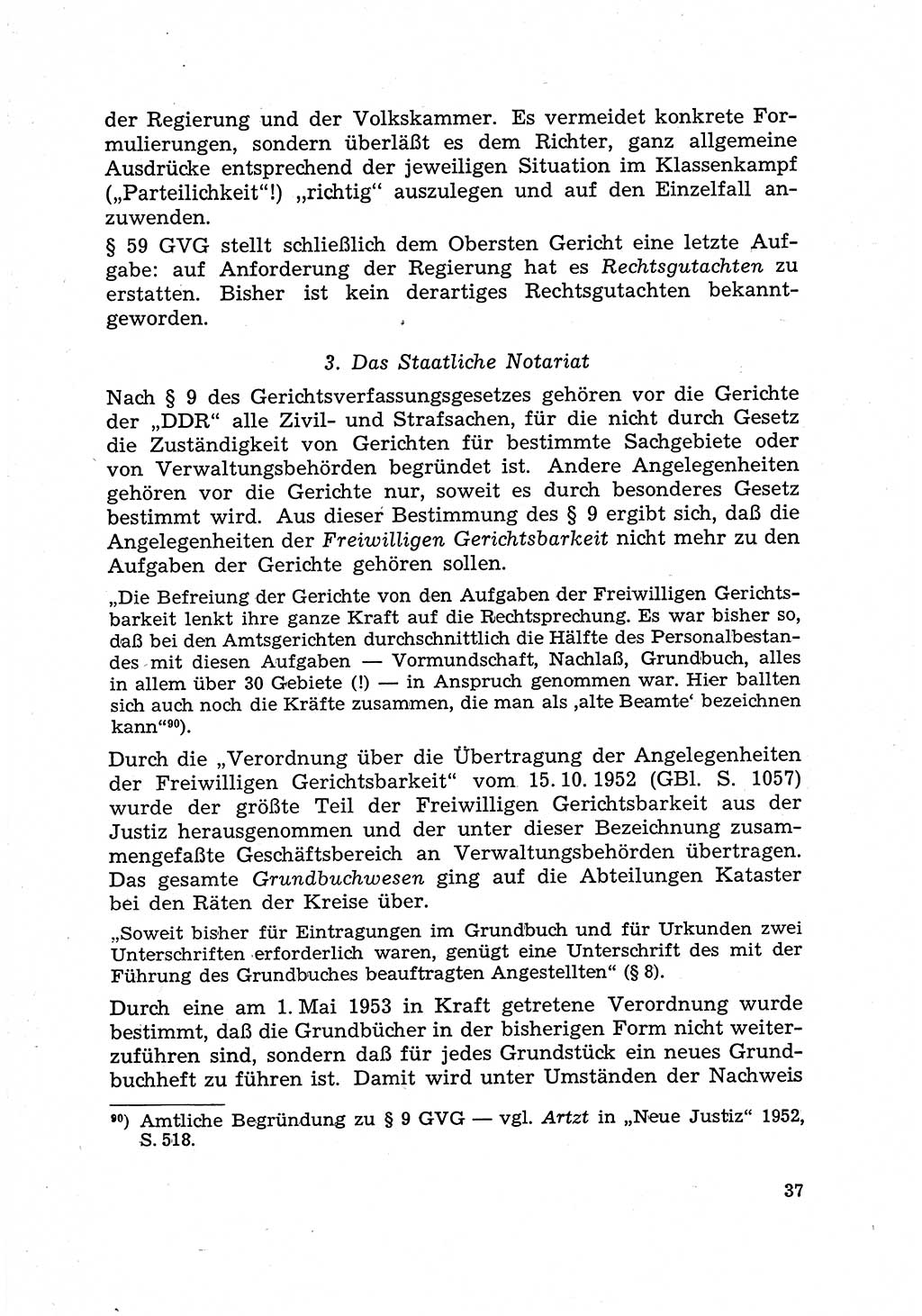 Justiz in der Sowjetischen Besatzungszone (SBZ) Deutschlands [Deutsche Demokratische Republik (DDR)], Bundesministerium für Gesamtdeutsche Fragen (BMG) [Bundesrepublik Deutschland (BRD)] 1959, Seite 37 (Just. SBZ Dtl. DDR BMG BRD 1959, S. 37)