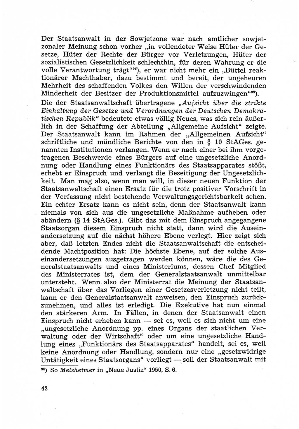 Justiz in der Sowjetischen Besatzungszone (SBZ) Deutschlands [Deutsche Demokratische Republik (DDR)], Bundesministerium für Gesamtdeutsche Fragen (BMG) [Bundesrepublik Deutschland (BRD)] 1959, Seite 42 (Just. SBZ Dtl. DDR BMG BRD 1959, S. 42)