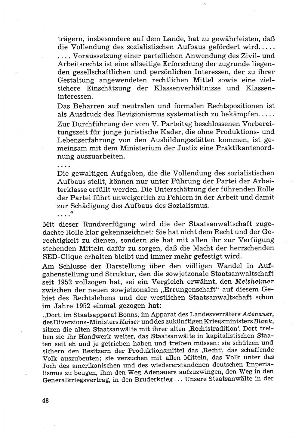 Justiz in der Sowjetischen Besatzungszone (SBZ) Deutschlands [Deutsche Demokratische Republik (DDR)], Bundesministerium für Gesamtdeutsche Fragen (BMG) [Bundesrepublik Deutschland (BRD)] 1959, Seite 48 (Just. SBZ Dtl. DDR BMG BRD 1959, S. 48)