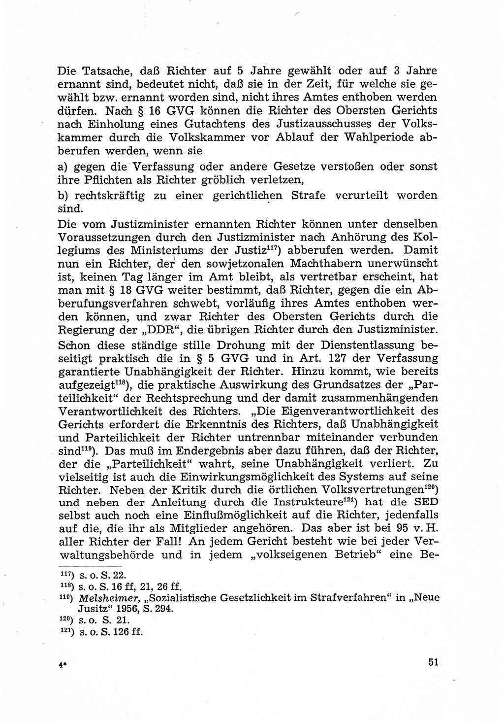 Justiz in der Sowjetischen Besatzungszone (SBZ) Deutschlands [Deutsche Demokratische Republik (DDR)], Bundesministerium für Gesamtdeutsche Fragen (BMG) [Bundesrepublik Deutschland (BRD)] 1959, Seite 51 (Just. SBZ Dtl. DDR BMG BRD 1959, S. 51)