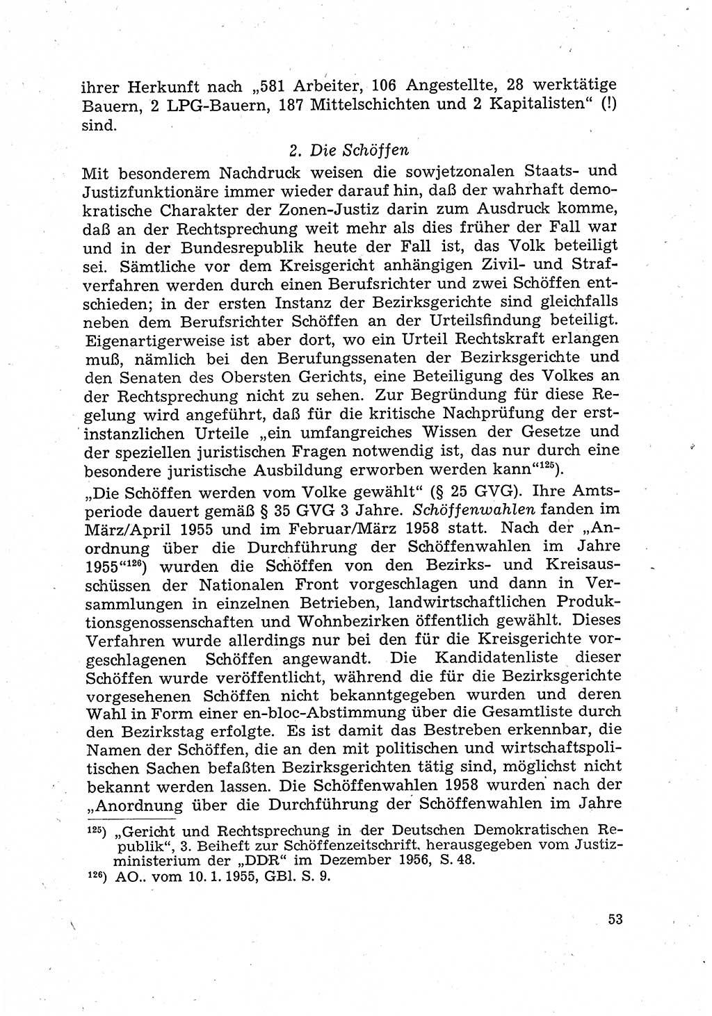 Justiz in der Sowjetischen Besatzungszone (SBZ) Deutschlands [Deutsche Demokratische Republik (DDR)], Bundesministerium für Gesamtdeutsche Fragen (BMG) [Bundesrepublik Deutschland (BRD)] 1959, Seite 53 (Just. SBZ Dtl. DDR BMG BRD 1959, S. 53)