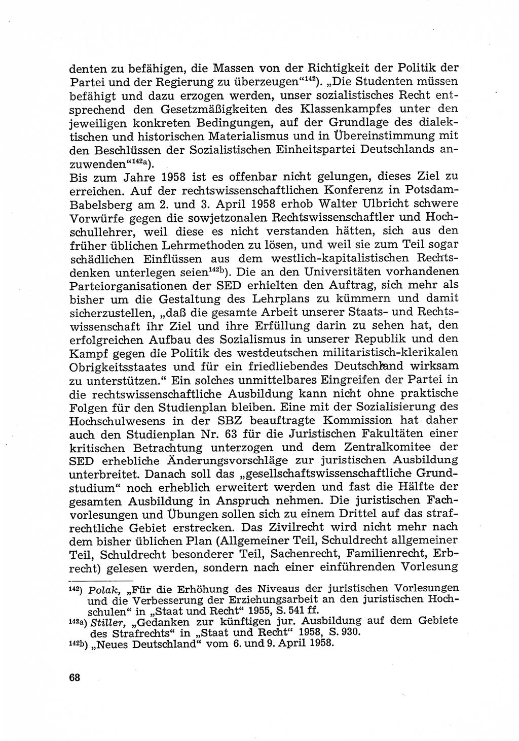 Justiz in der Sowjetischen Besatzungszone (SBZ) Deutschlands [Deutsche Demokratische Republik (DDR)], Bundesministerium für Gesamtdeutsche Fragen (BMG) [Bundesrepublik Deutschland (BRD)] 1959, Seite 68 (Just. SBZ Dtl. DDR BMG BRD 1959, S. 68)
