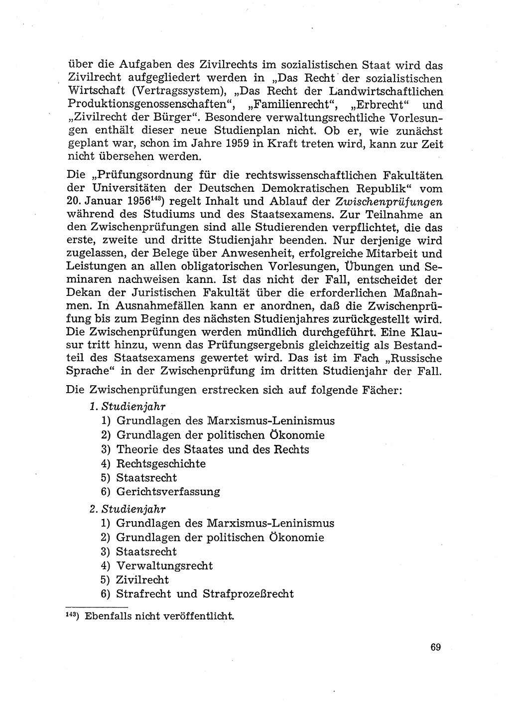Justiz in der Sowjetischen Besatzungszone (SBZ) Deutschlands [Deutsche Demokratische Republik (DDR)], Bundesministerium für Gesamtdeutsche Fragen (BMG) [Bundesrepublik Deutschland (BRD)] 1959, Seite 69 (Just. SBZ Dtl. DDR BMG BRD 1959, S. 69)