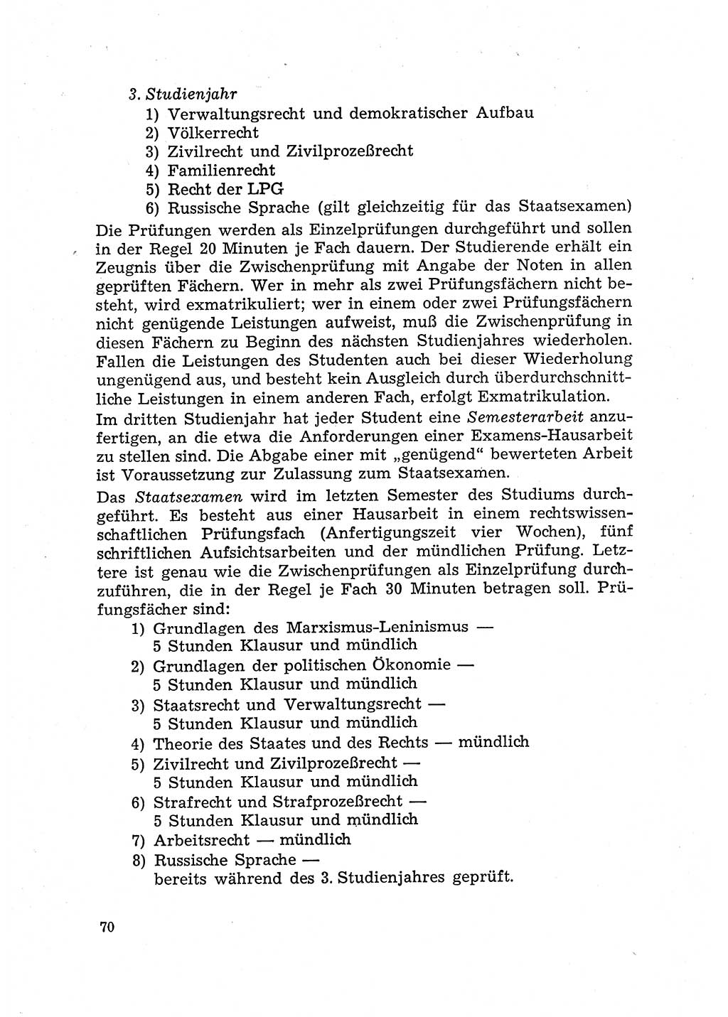 Justiz in der Sowjetischen Besatzungszone (SBZ) Deutschlands [Deutsche Demokratische Republik (DDR)], Bundesministerium für Gesamtdeutsche Fragen (BMG) [Bundesrepublik Deutschland (BRD)] 1959, Seite 70 (Just. SBZ Dtl. DDR BMG BRD 1959, S. 70)