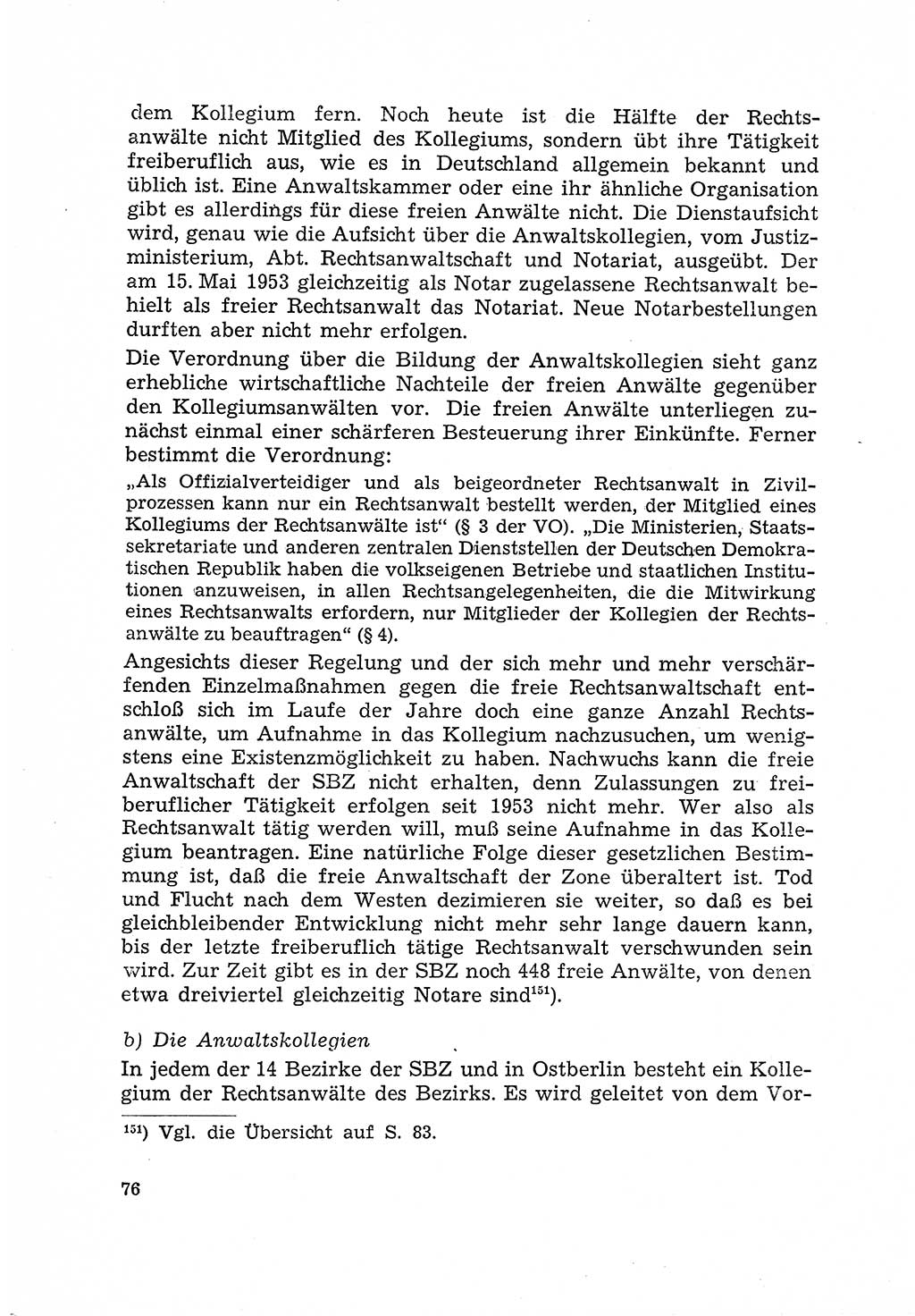 Justiz in der Sowjetischen Besatzungszone (SBZ) Deutschlands [Deutsche Demokratische Republik (DDR)], Bundesministerium für Gesamtdeutsche Fragen (BMG) [Bundesrepublik Deutschland (BRD)] 1959, Seite 76 (Just. SBZ Dtl. DDR BMG BRD 1959, S. 76)
