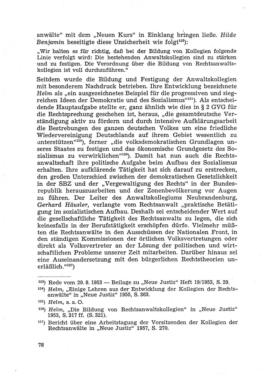 Justiz in der Sowjetischen Besatzungszone (SBZ) Deutschlands [Deutsche Demokratische Republik (DDR)], Bundesministerium für Gesamtdeutsche Fragen (BMG) [Bundesrepublik Deutschland (BRD)] 1959, Seite 78 (Just. SBZ Dtl. DDR BMG BRD 1959, S. 78)