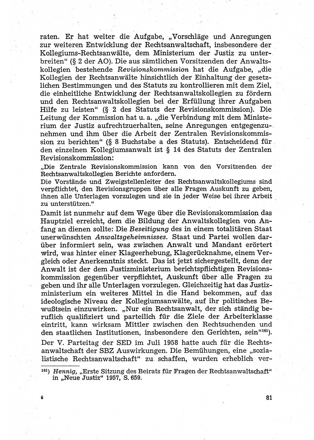 Justiz in der Sowjetischen Besatzungszone (SBZ) Deutschlands [Deutsche Demokratische Republik (DDR)], Bundesministerium für Gesamtdeutsche Fragen (BMG) [Bundesrepublik Deutschland (BRD)] 1959, Seite 81 (Just. SBZ Dtl. DDR BMG BRD 1959, S. 81)