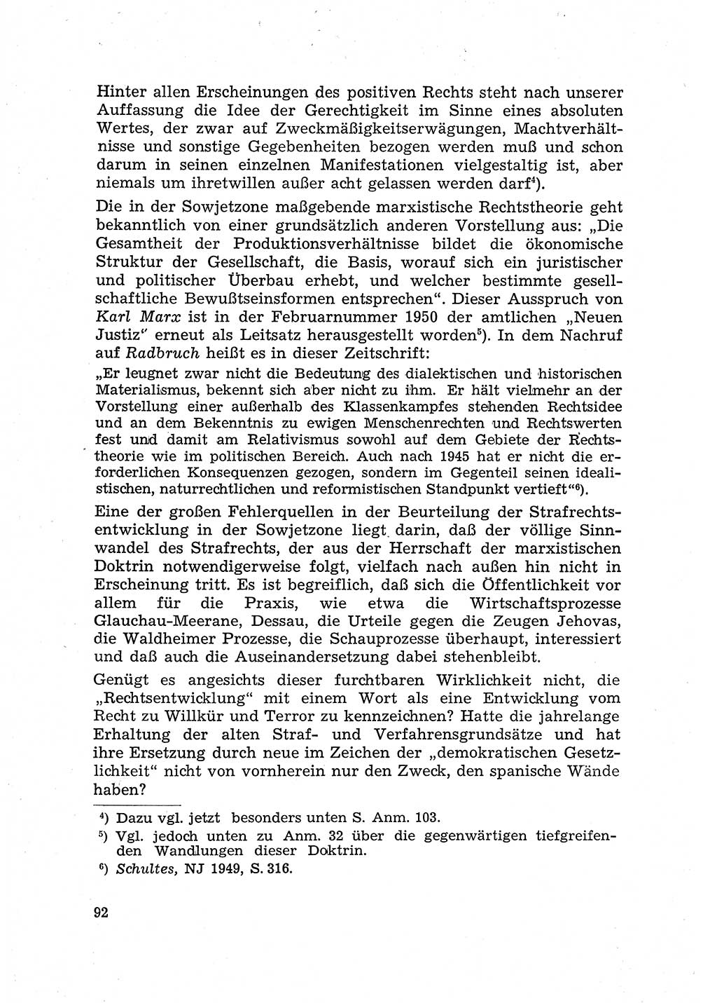 Justiz in der Sowjetischen Besatzungszone (SBZ) Deutschlands [Deutsche Demokratische Republik (DDR)], Bundesministerium für Gesamtdeutsche Fragen (BMG) [Bundesrepublik Deutschland (BRD)] 1959, Seite 92 (Just. SBZ Dtl. DDR BMG BRD 1959, S. 92)