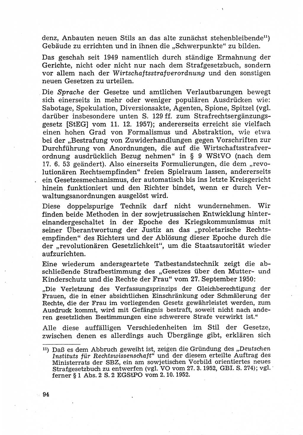 Justiz in der Sowjetischen Besatzungszone (SBZ) Deutschlands [Deutsche Demokratische Republik (DDR)], Bundesministerium für Gesamtdeutsche Fragen (BMG) [Bundesrepublik Deutschland (BRD)] 1959, Seite 94 (Just. SBZ Dtl. DDR BMG BRD 1959, S. 94)