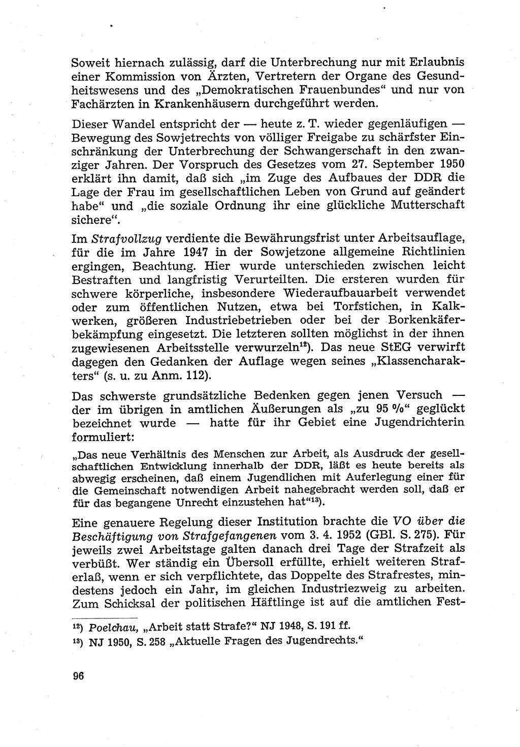 Justiz in der Sowjetischen Besatzungszone (SBZ) Deutschlands [Deutsche Demokratische Republik (DDR)], Bundesministerium für Gesamtdeutsche Fragen (BMG) [Bundesrepublik Deutschland (BRD)] 1959, Seite 96 (Just. SBZ Dtl. DDR BMG BRD 1959, S. 96)