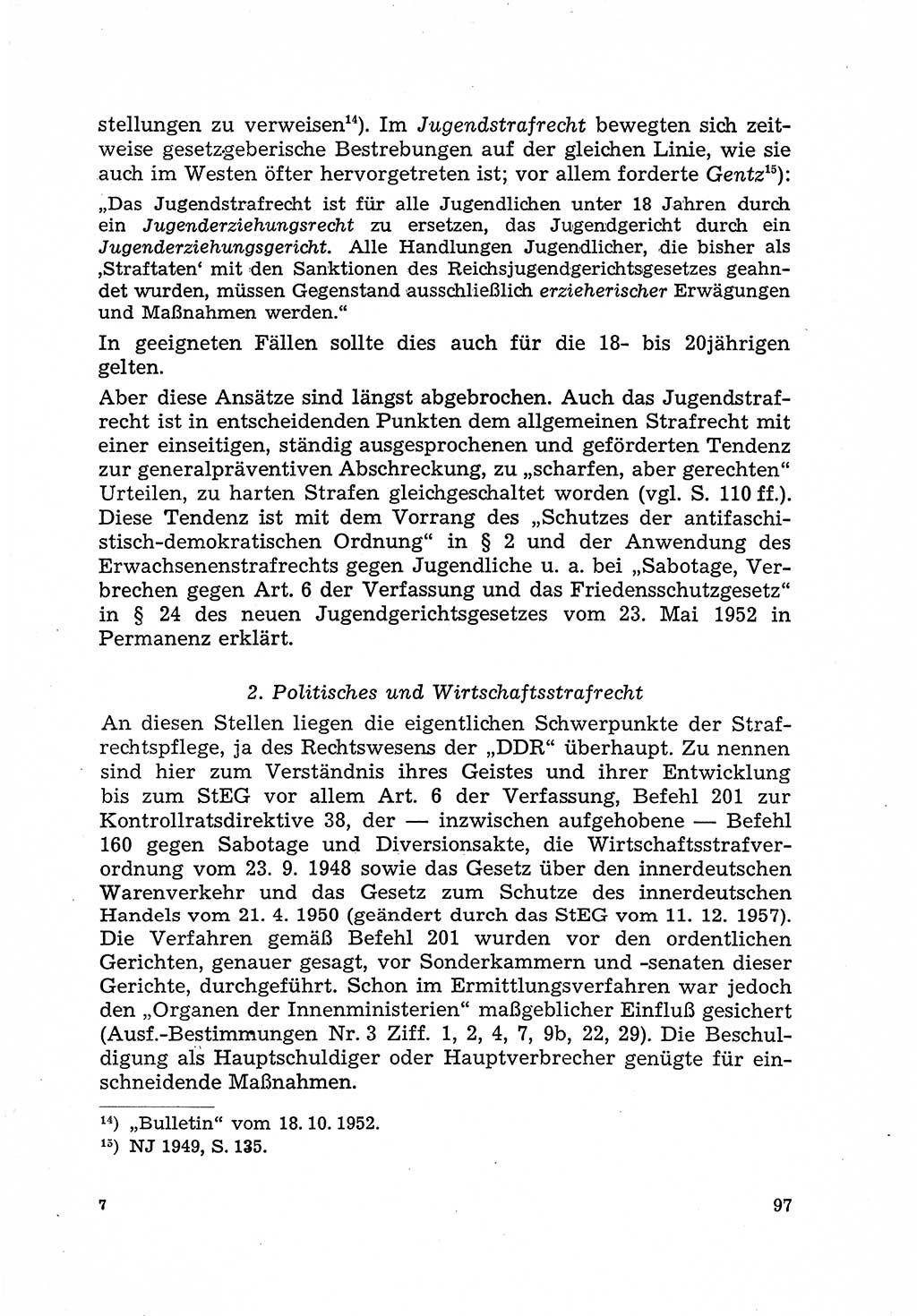 Justiz in der Sowjetischen Besatzungszone (SBZ) Deutschlands [Deutsche Demokratische Republik (DDR)], Bundesministerium für Gesamtdeutsche Fragen (BMG) [Bundesrepublik Deutschland (BRD)] 1959, Seite 97 (Just. SBZ Dtl. DDR BMG BRD 1959, S. 97)