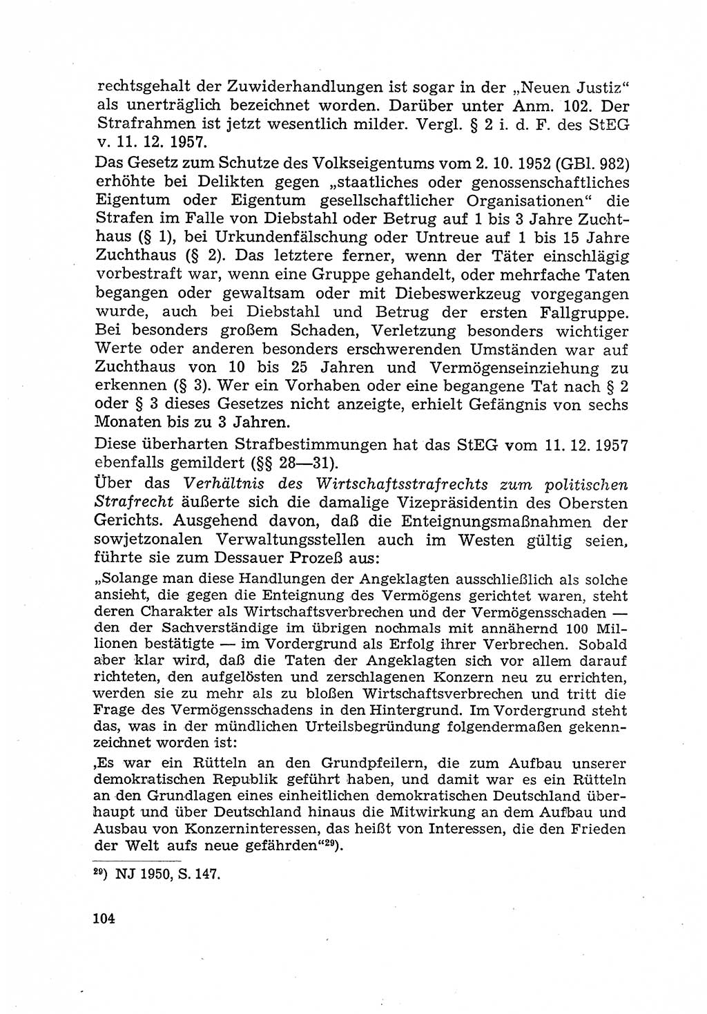 Justiz in der Sowjetischen Besatzungszone (SBZ) Deutschlands [Deutsche Demokratische Republik (DDR)], Bundesministerium für Gesamtdeutsche Fragen (BMG) [Bundesrepublik Deutschland (BRD)] 1959, Seite 104 (Just. SBZ Dtl. DDR BMG BRD 1959, S. 104)